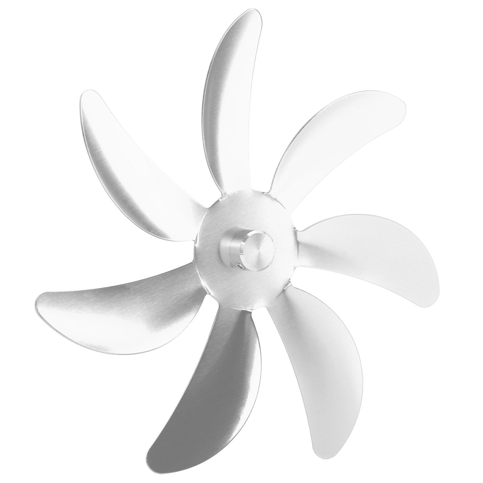 Stove Fan Aluminum Alloy Blade 7 Blades Easy Installation Universal Fireplace Fan Blade Replacement for Fireplace Fan Silver - Image 2