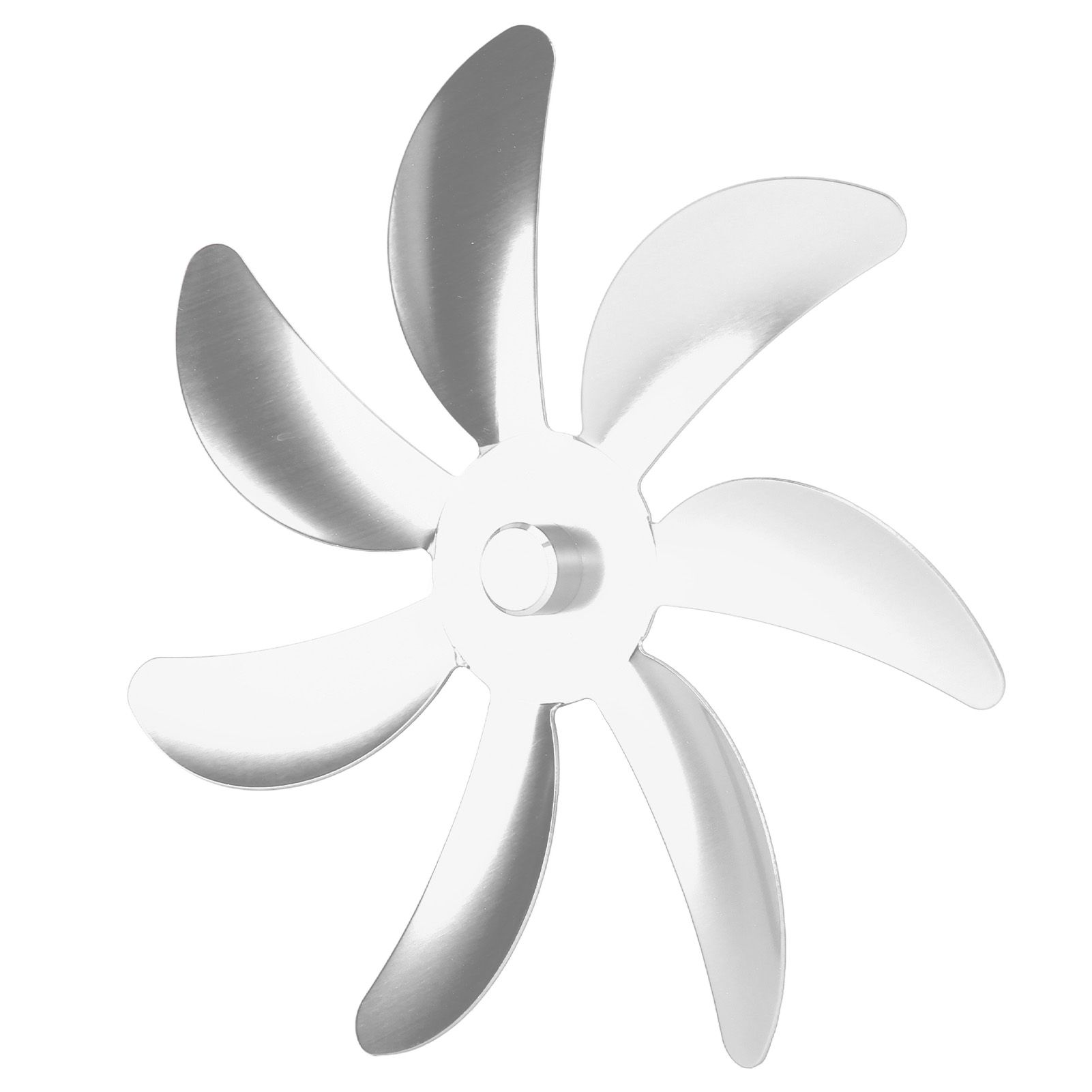 Stove Fan Aluminum Alloy Blade 7 Blades Easy Installation Universal Fireplace Fan Blade Replacement for Fireplace Fan Silver - Image 3