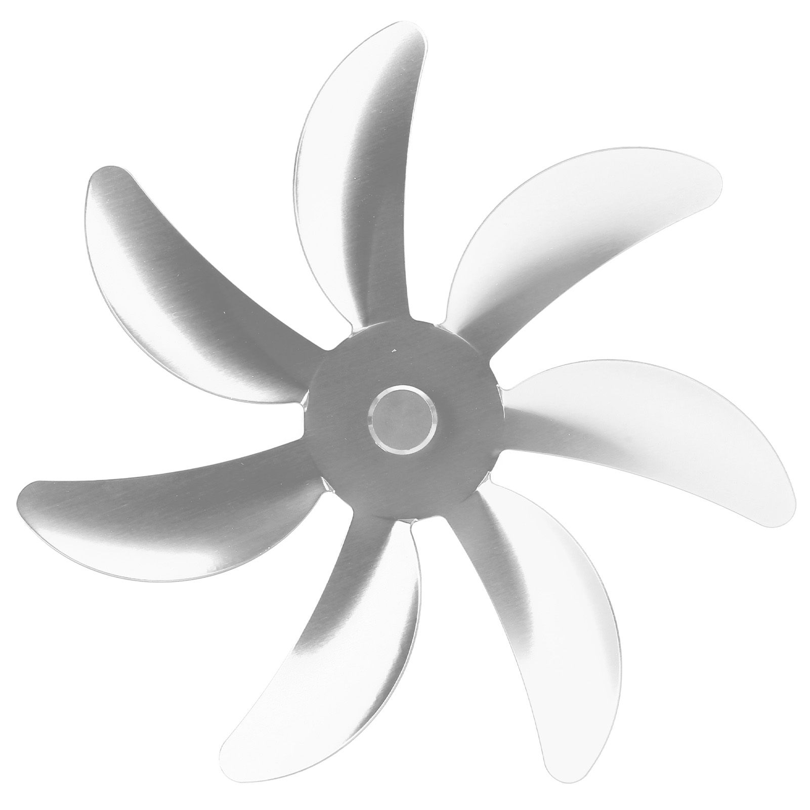 Stove Fan Aluminum Alloy Blade 7 Blades Easy Installation Universal Fireplace Fan Blade Replacement for Fireplace Fan Silver - Image 4