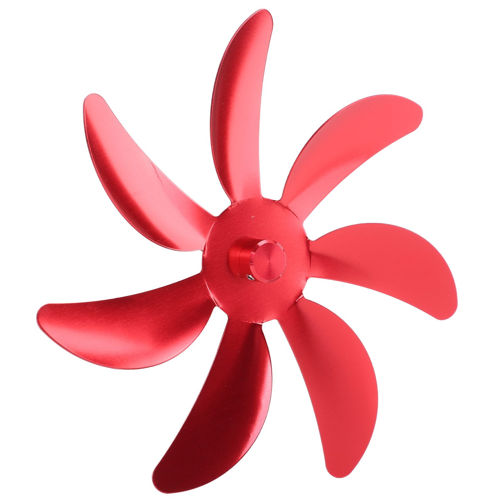 Stove Fan Aluminum Alloy Blade 7 Blades Easy Installation Universal Fireplace Fan Blade Replacement for Fireplace Fan Red - Image 2