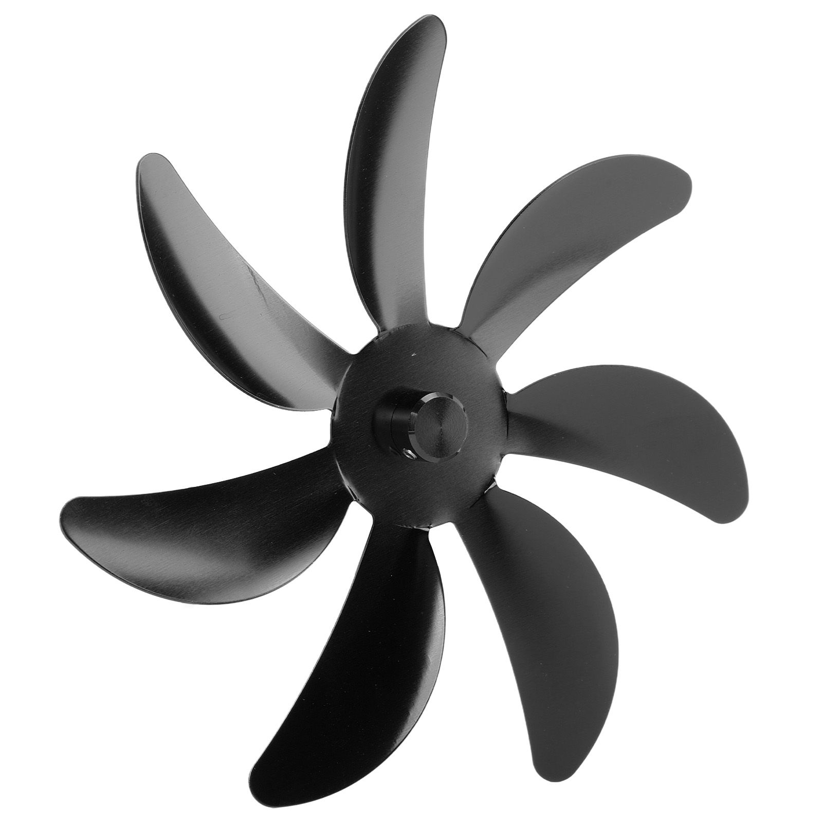 Stove Fan Aluminum Alloy Blade 7 Blades Easy Installation Universal Fireplace Fan Blade Replacement for Fireplace Fan Black - Image 2