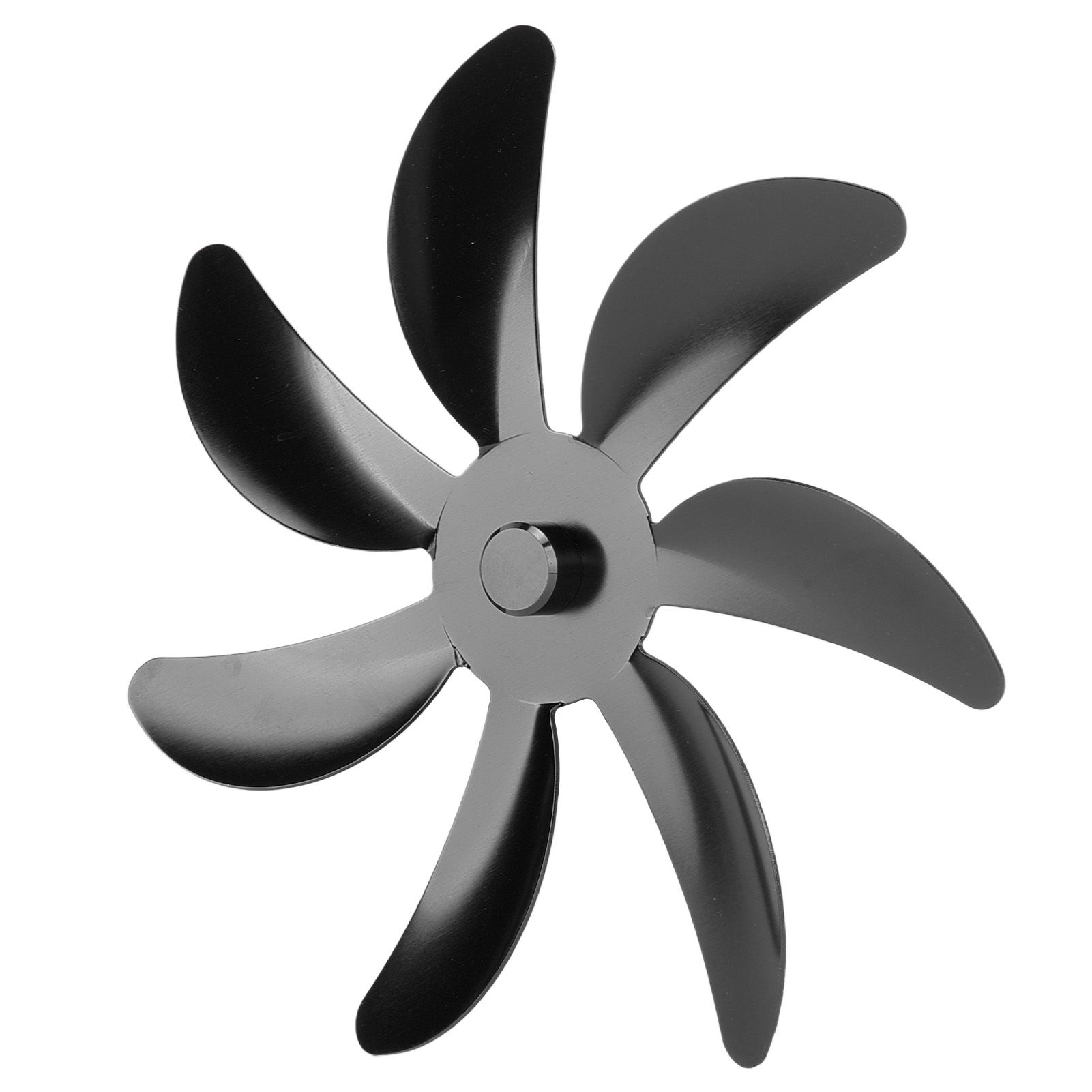 Stove Fan Aluminum Alloy Blade 7 Blades Easy Installation Universal Fireplace Fan Blade Replacement for Fireplace Fan Black - Image 3