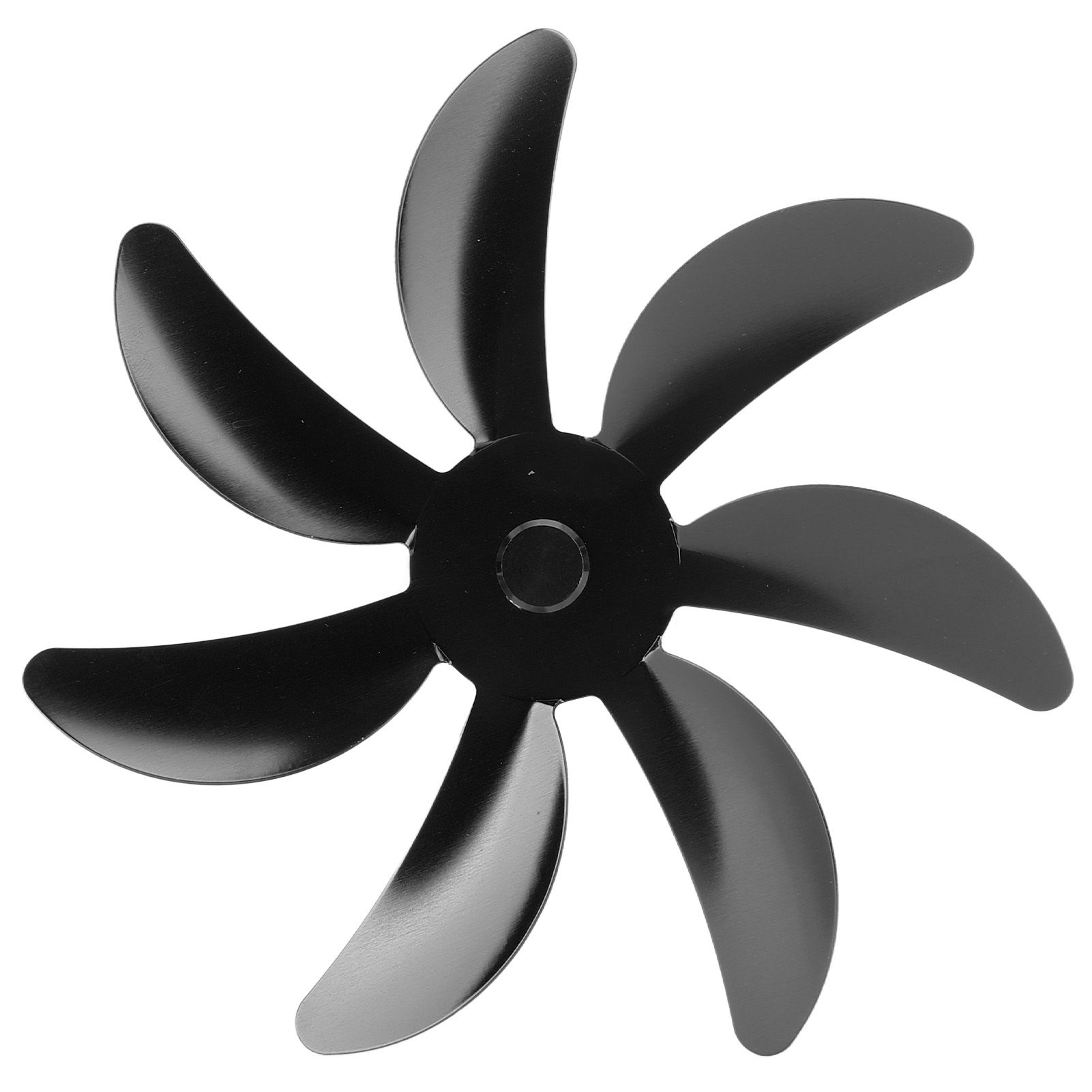 Stove Fan Aluminum Alloy Blade 7 Blades Easy Installation Universal Fireplace Fan Blade Replacement for Fireplace Fan Black - Image 4