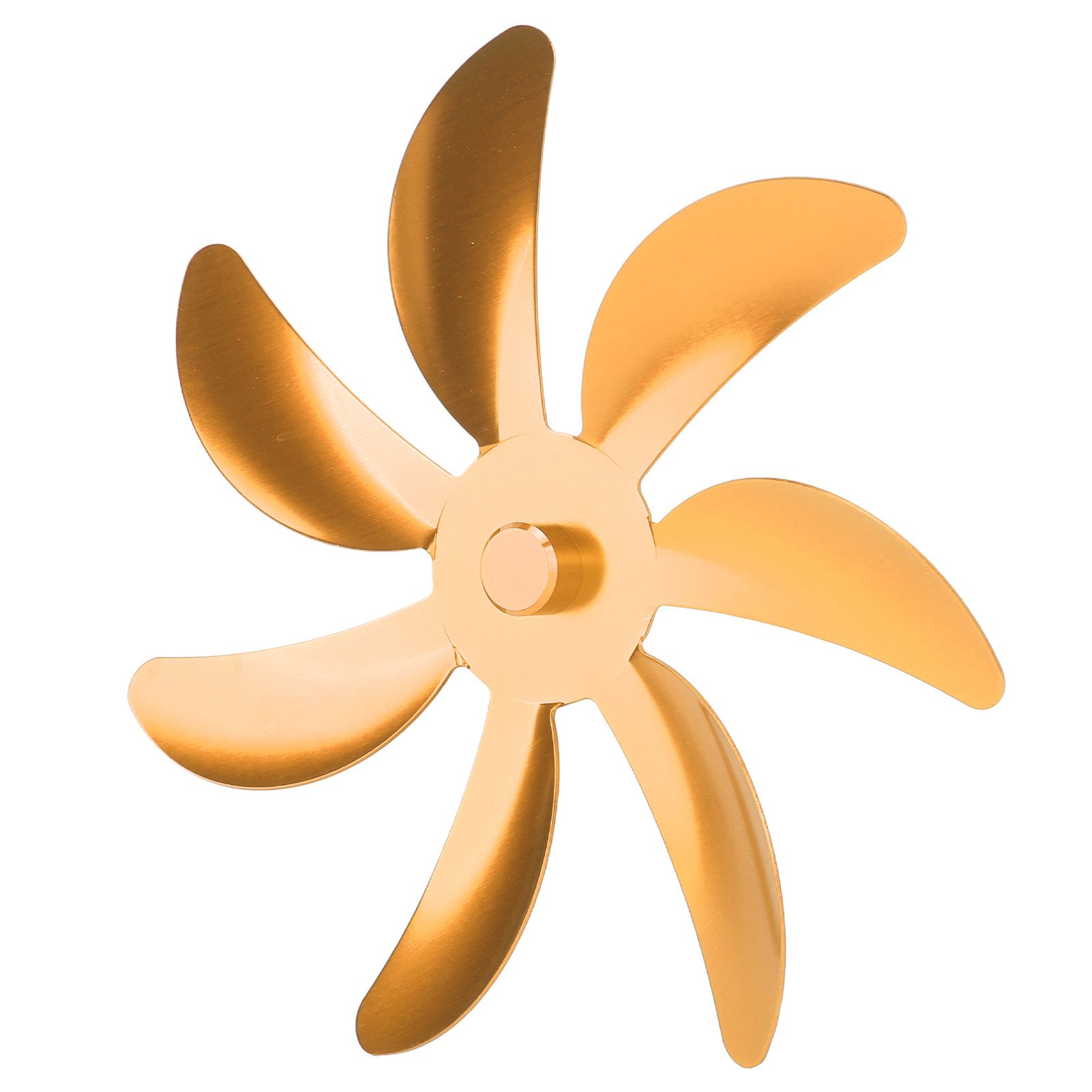 Stove Fan Aluminum Alloy Blade 7 Blades Easy Installation Universal Fireplace Fan Blade Replacement for Fireplace Fan Gold - Image 3