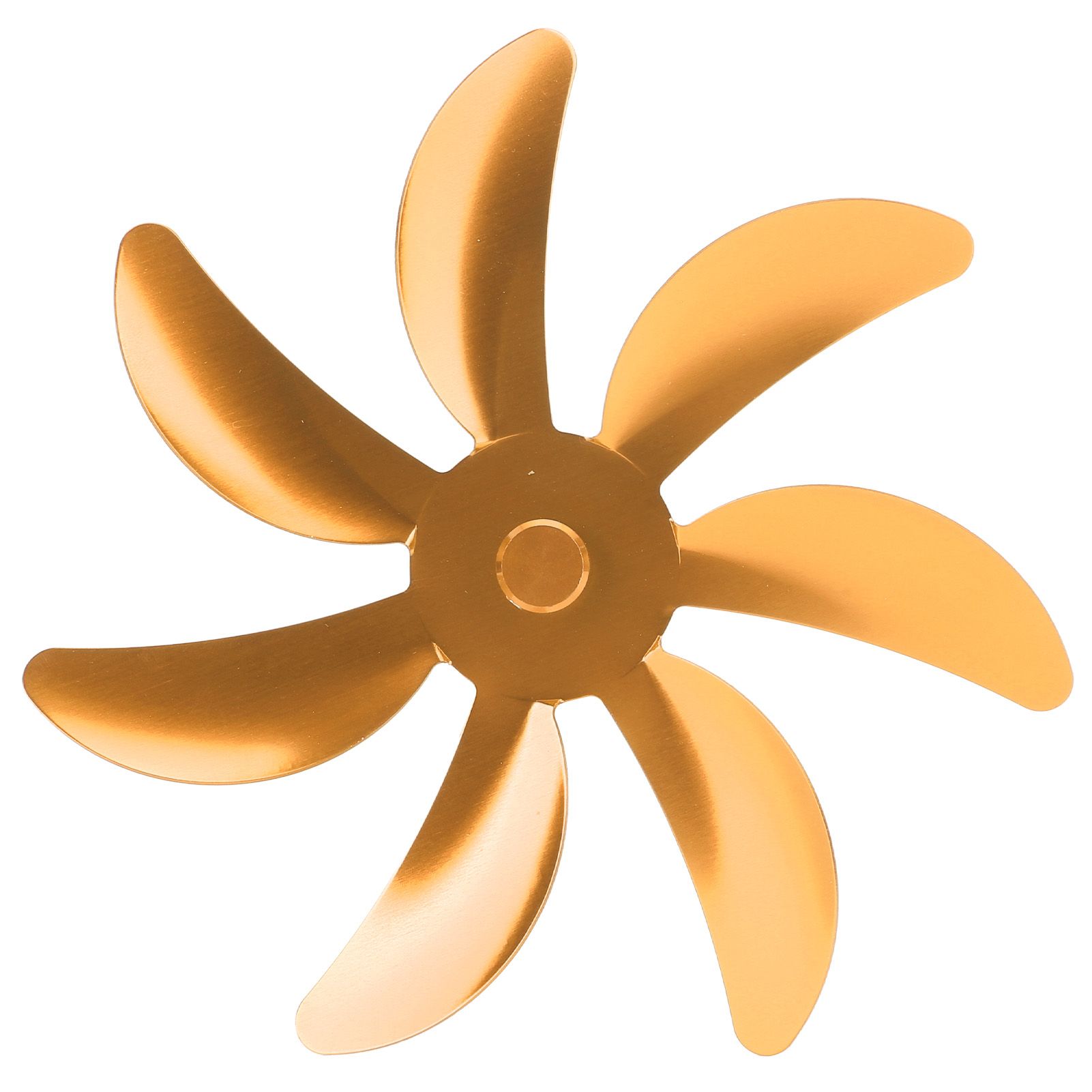 Stove Fan Aluminum Alloy Blade 7 Blades Easy Installation Universal Fireplace Fan Blade Replacement for Fireplace Fan Gold - Image 4