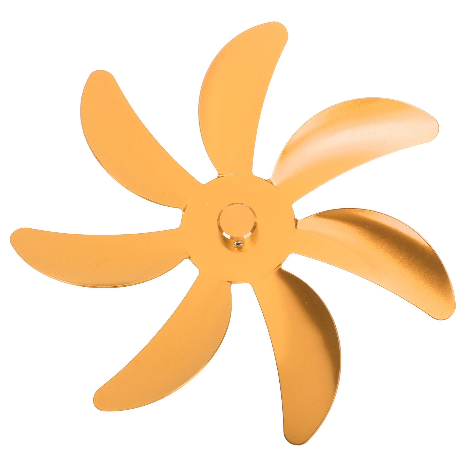 Stove Fan Aluminum Alloy Blade 7 Blades Easy Installation Universal Fireplace Fan Blade Replacement for Fireplace Fan Gold - Image 6