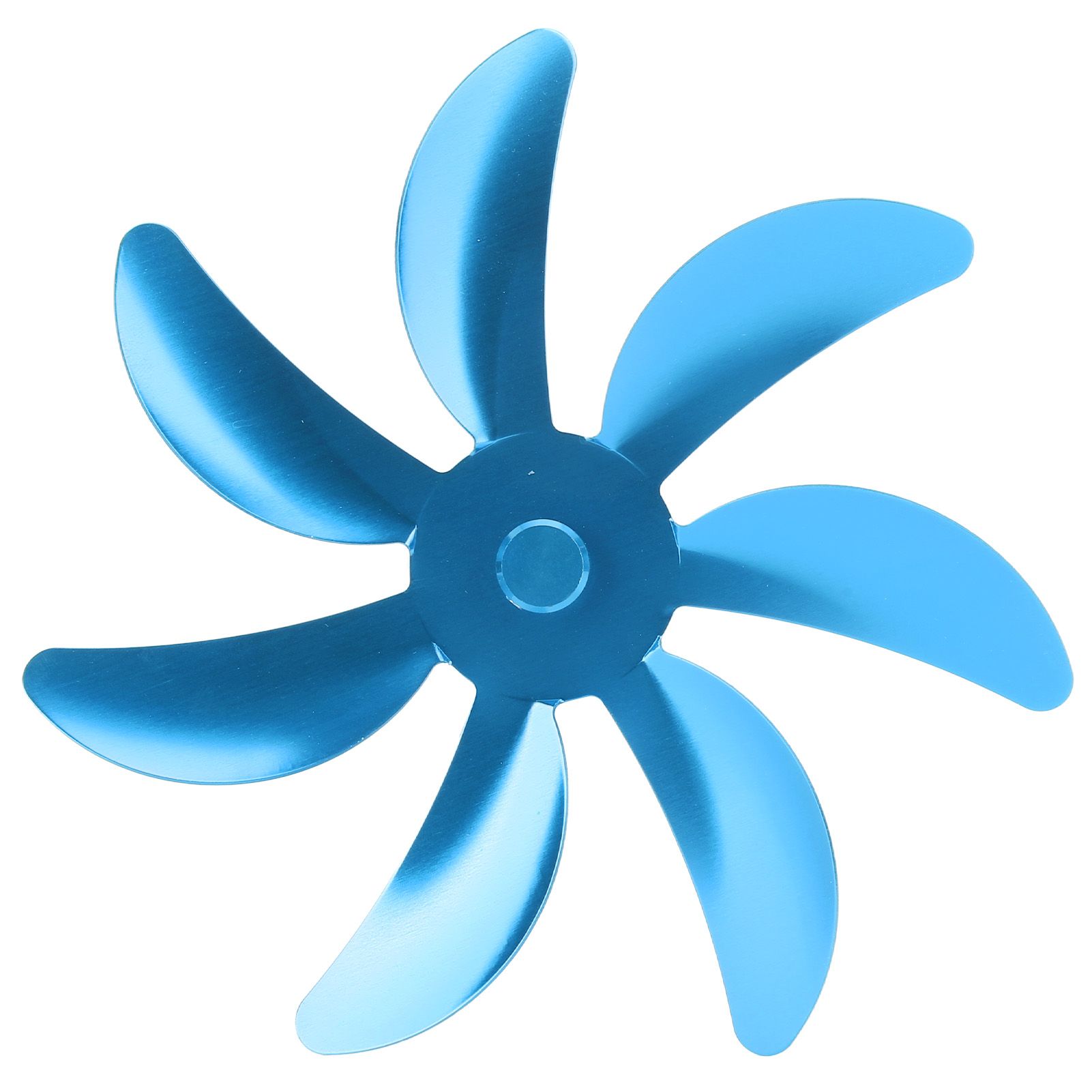 Stove Fan Aluminum Alloy Blade 7 Blades Easy Installation Universal Fireplace Fan Blade Replacement for Fireplace Fan Blue - Image 4