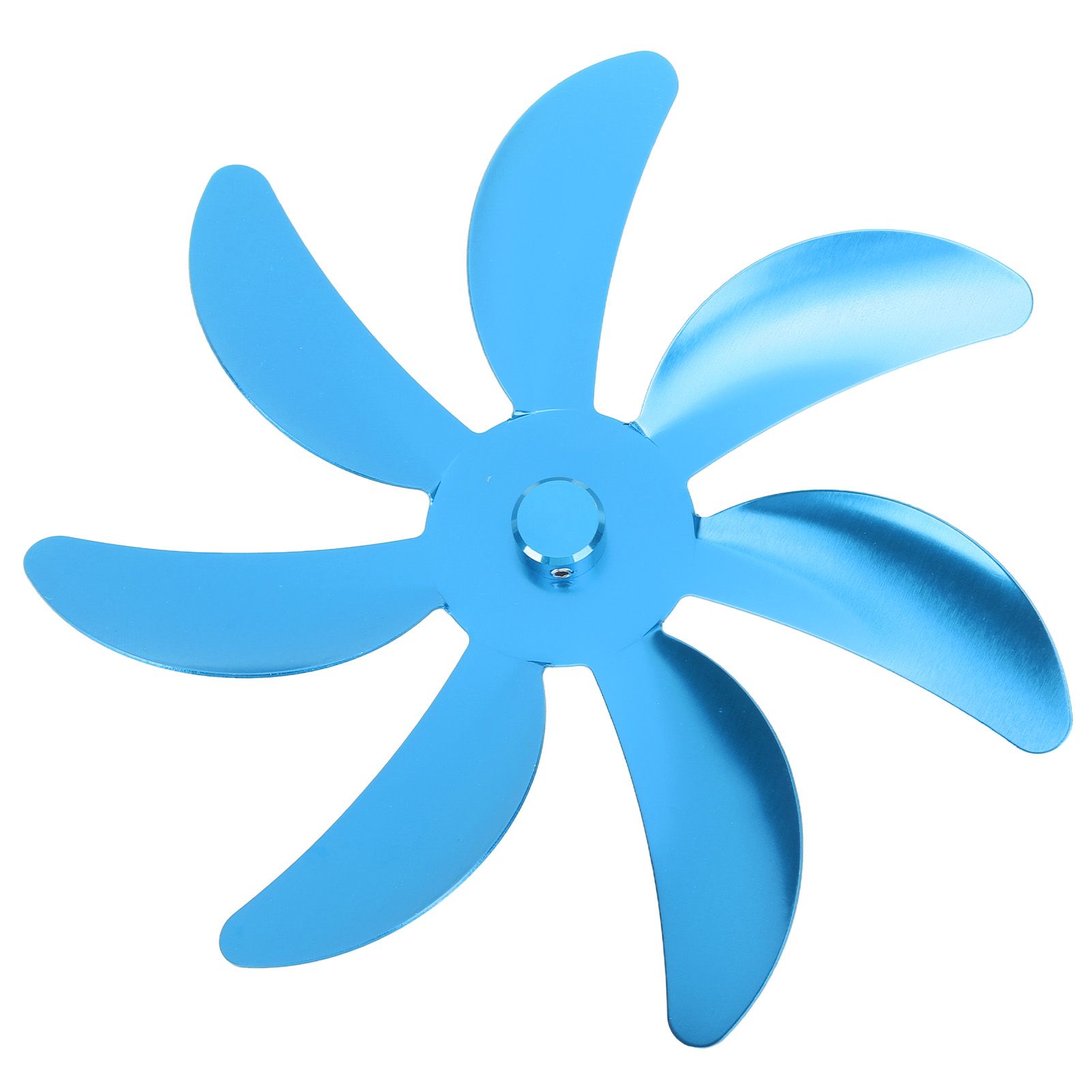 Stove Fan Aluminum Alloy Blade 7 Blades Easy Installation Universal Fireplace Fan Blade Replacement for Fireplace Fan Blue - Image 6