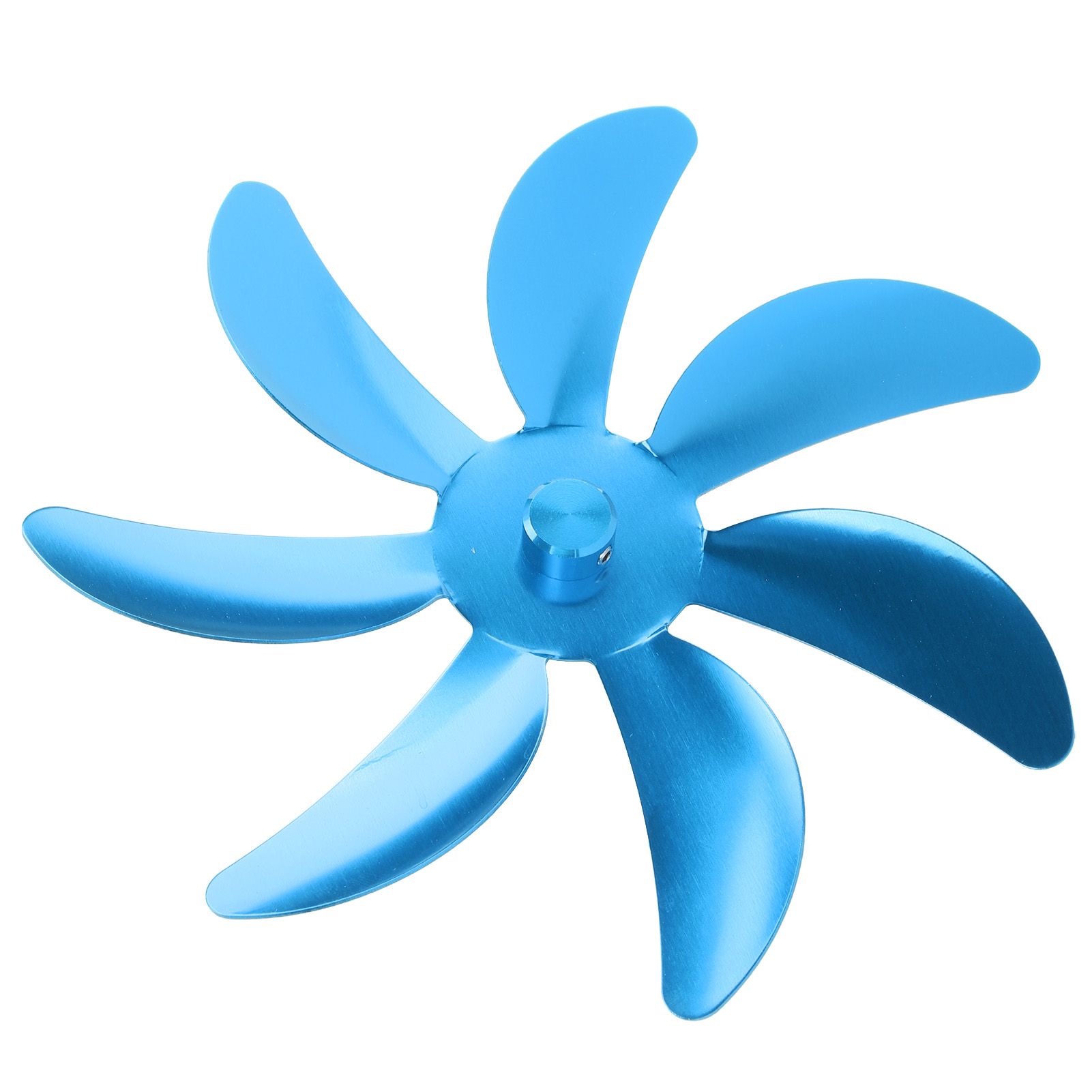 Stove Fan Aluminum Alloy Blade 7 Blades Easy Installation Universal Fireplace Fan Blade Replacement for Fireplace Fan Blue - Image 8