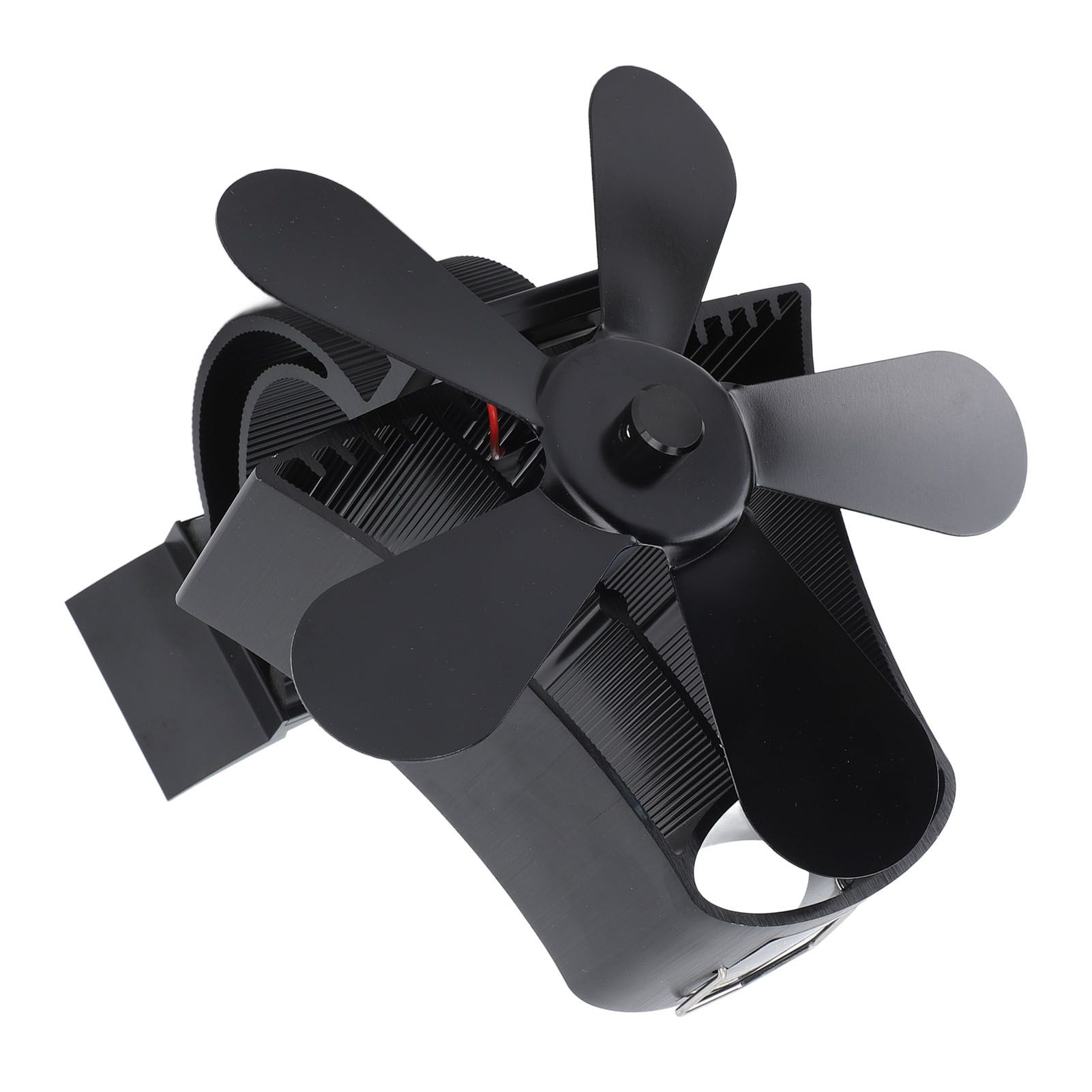 Magnetic Wall Mounted Fireplace Fan Silent Operation 5 Blade Heat Powered Wood Stove Fan Log Wood Burner Black - Image 5