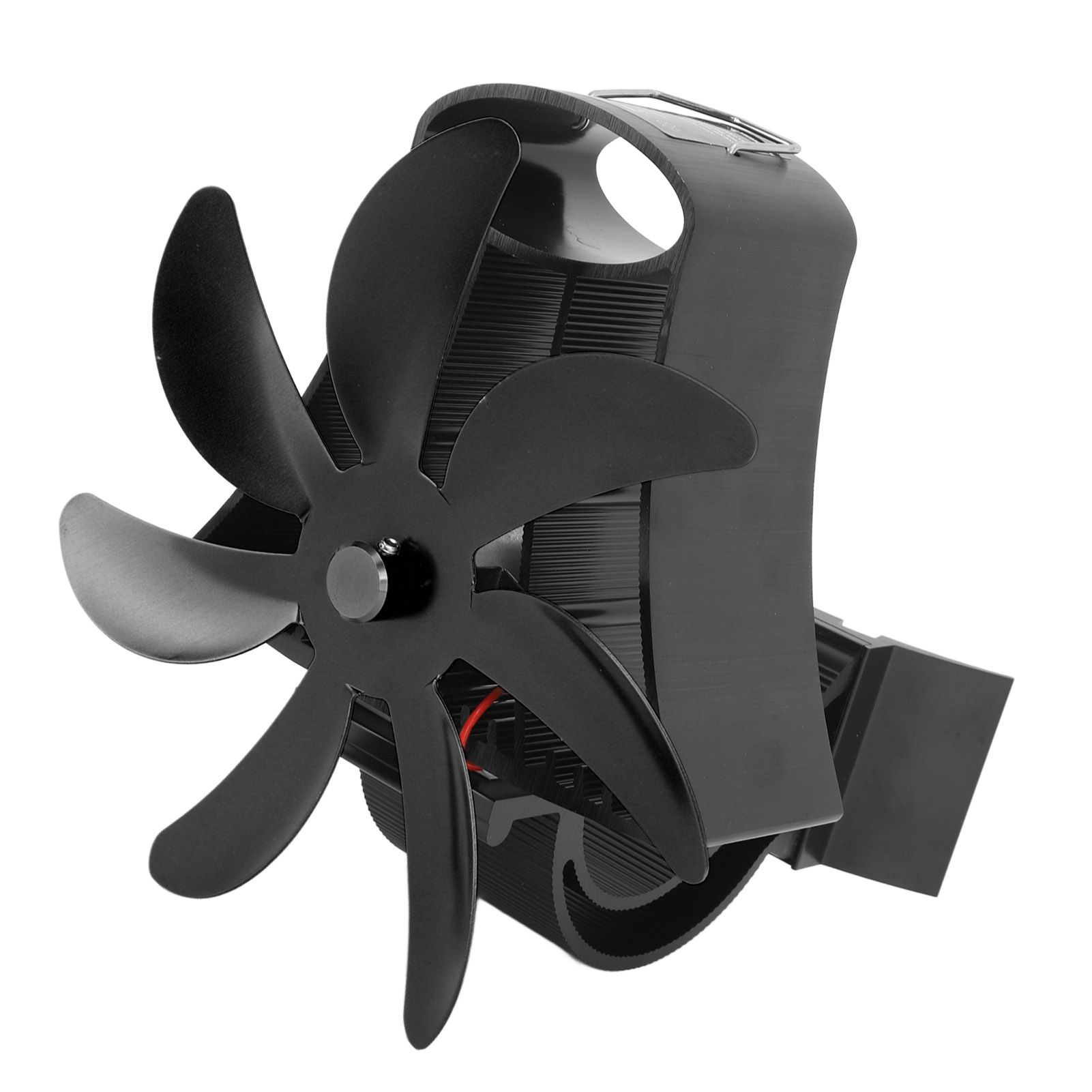 Wood Stove Fan Pipe Fireplace Fan 7 Blades Stove Fan On Chimney Silent Motors Heat Powered Wood Stove Fan Magnetic Wall Mount Black - Image 7