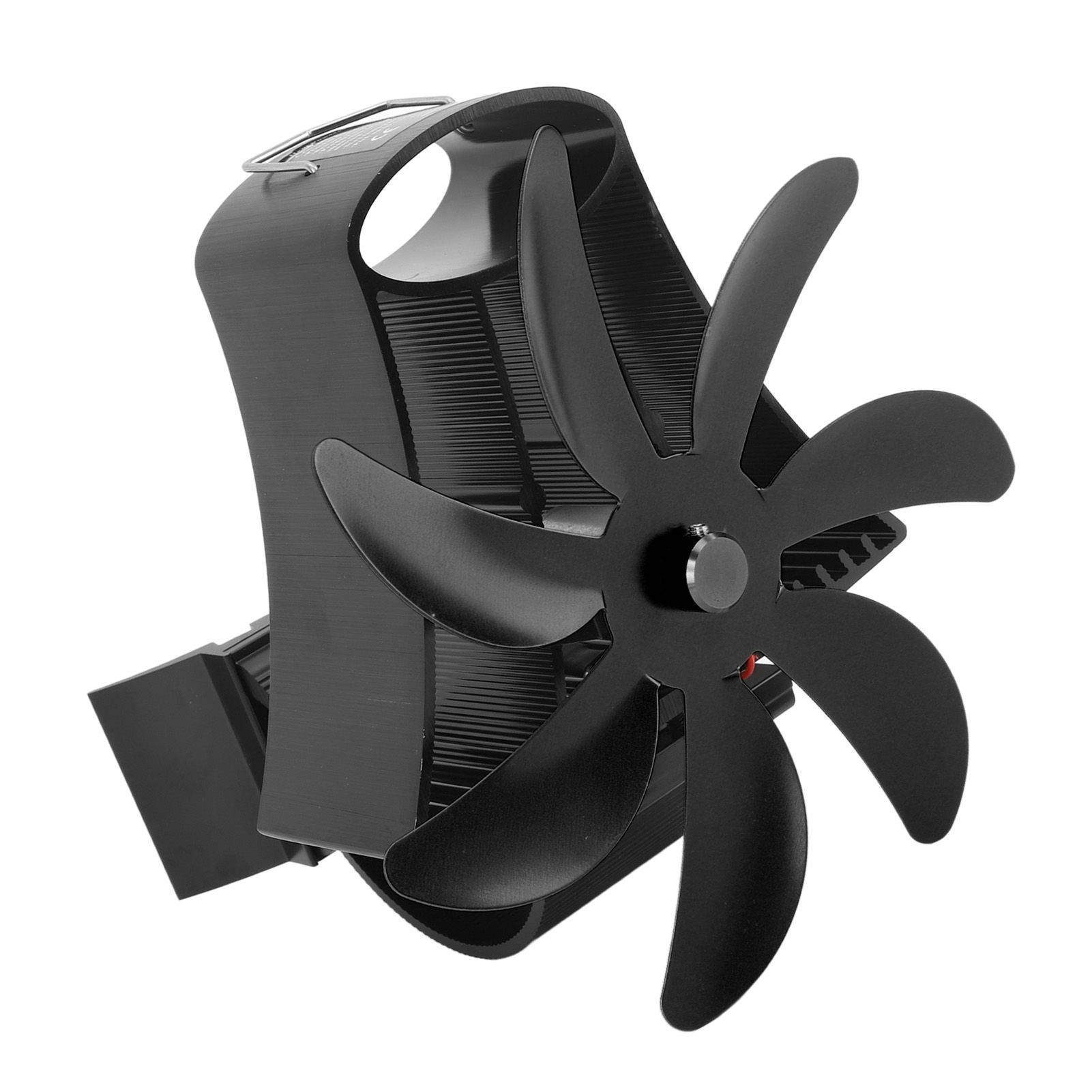 Wood Stove Fan Pipe Fireplace Fan 7 Blades Stove Fan On Chimney Silent Motors Heat Powered Wood Stove Fan Magnetic Wall Mount Black - Image 8
