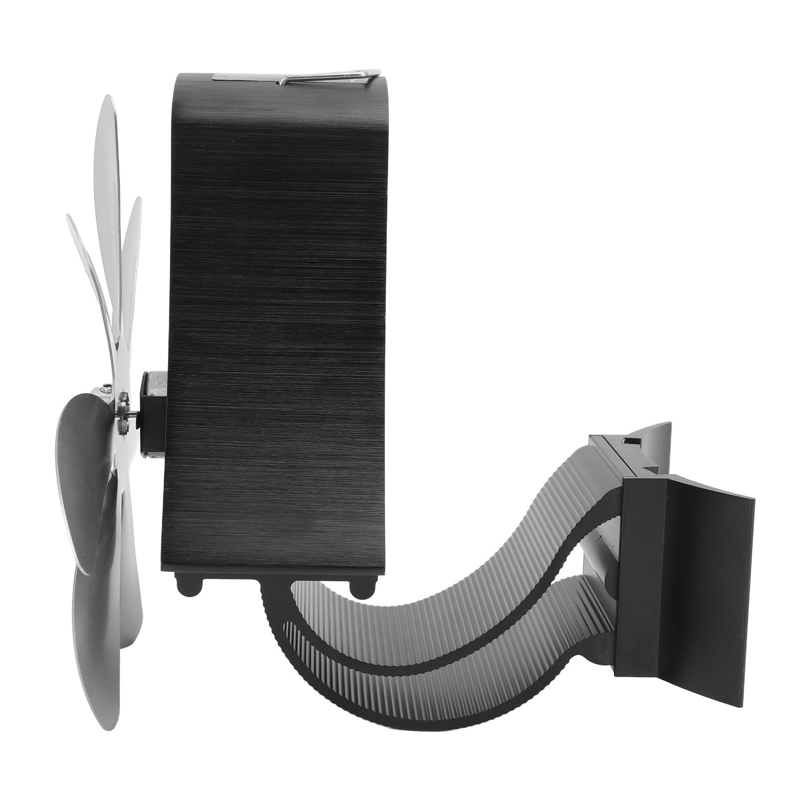 Wood Stove Fan Pipe Fireplace Fan 7 Blades Stove Fan On Chimney Silent Motors Heat Powered Wood Stove Fan Magnetic Wall Mount Silver - Image 5