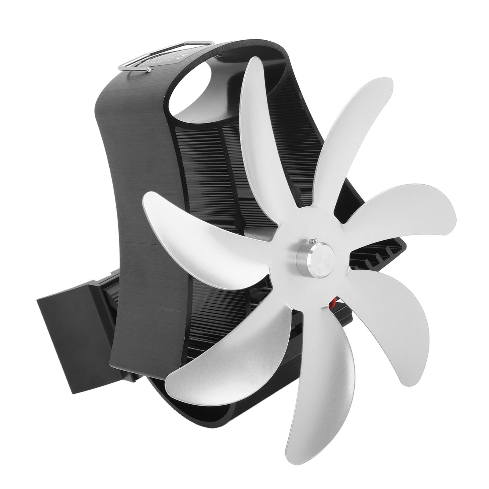 Wood Stove Fan Pipe Fireplace Fan 7 Blades Stove Fan On Chimney Silent Motors Heat Powered Wood Stove Fan Magnetic Wall Mount Silver - Image 7
