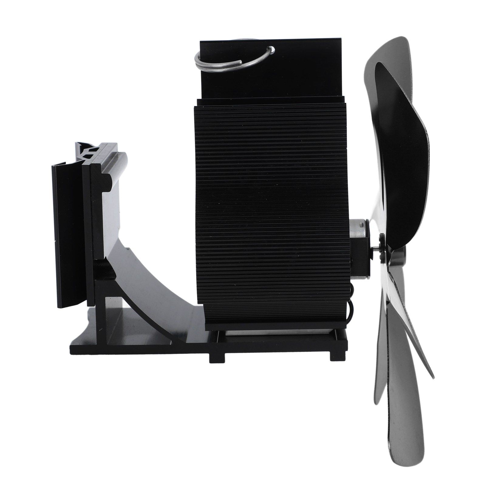 Wood Stove Fan Heat Powered 6 Blades Hanging Stove Fan Silent Flue Pipe Hanging Fireplace Fan Eco Friendly Wall Mount Black - Image 5