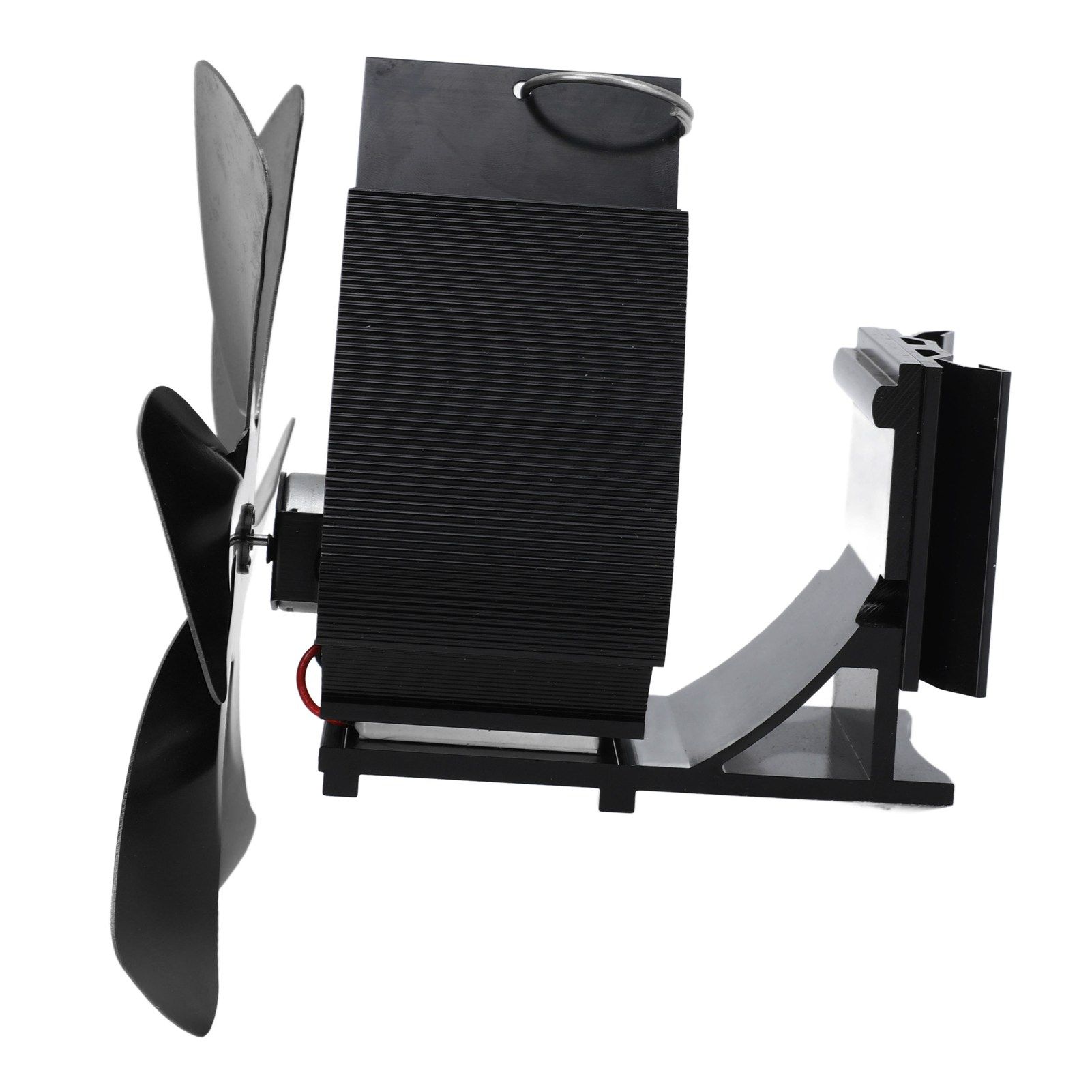 Wood Stove Fan Heat Powered 6 Blades Hanging Stove Fan Silent Flue Pipe Hanging Fireplace Fan Eco Friendly Wall Mount Black - Image 6