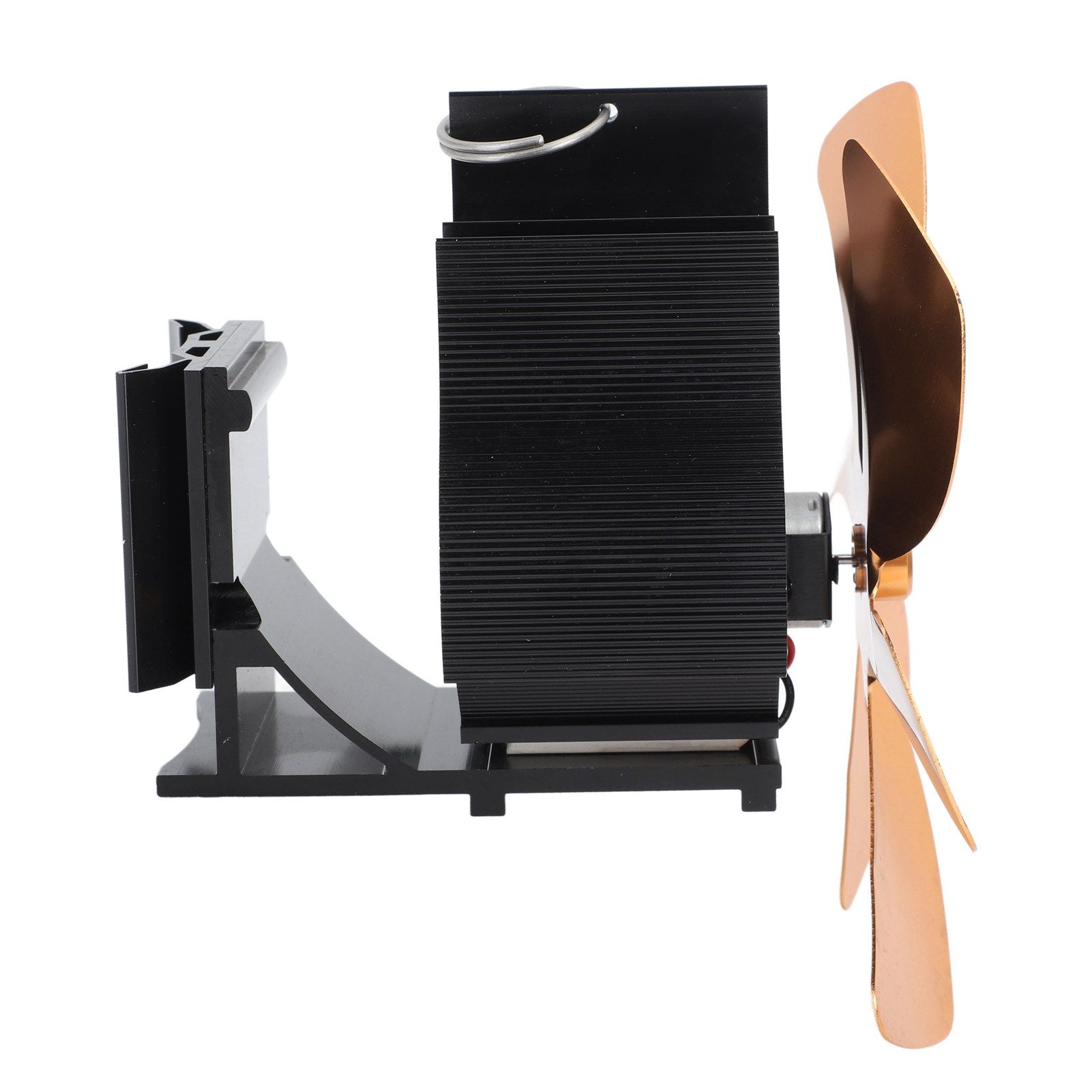 Wood Stove Fan Heat Powered 6 Blades Hanging Stove Fan Silent Flue Pipe Hanging Fireplace Fan Eco Friendly Wall Mount Gold - Image 5