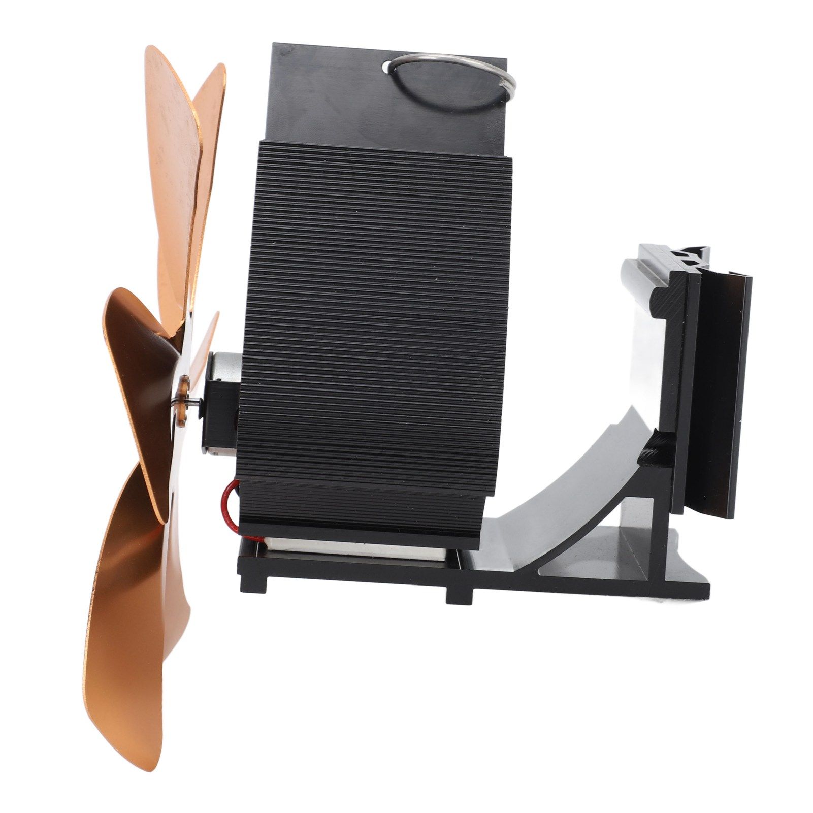 Wood Stove Fan Heat Powered 6 Blades Hanging Stove Fan Silent Flue Pipe Hanging Fireplace Fan Eco Friendly Wall Mount Gold - Image 6