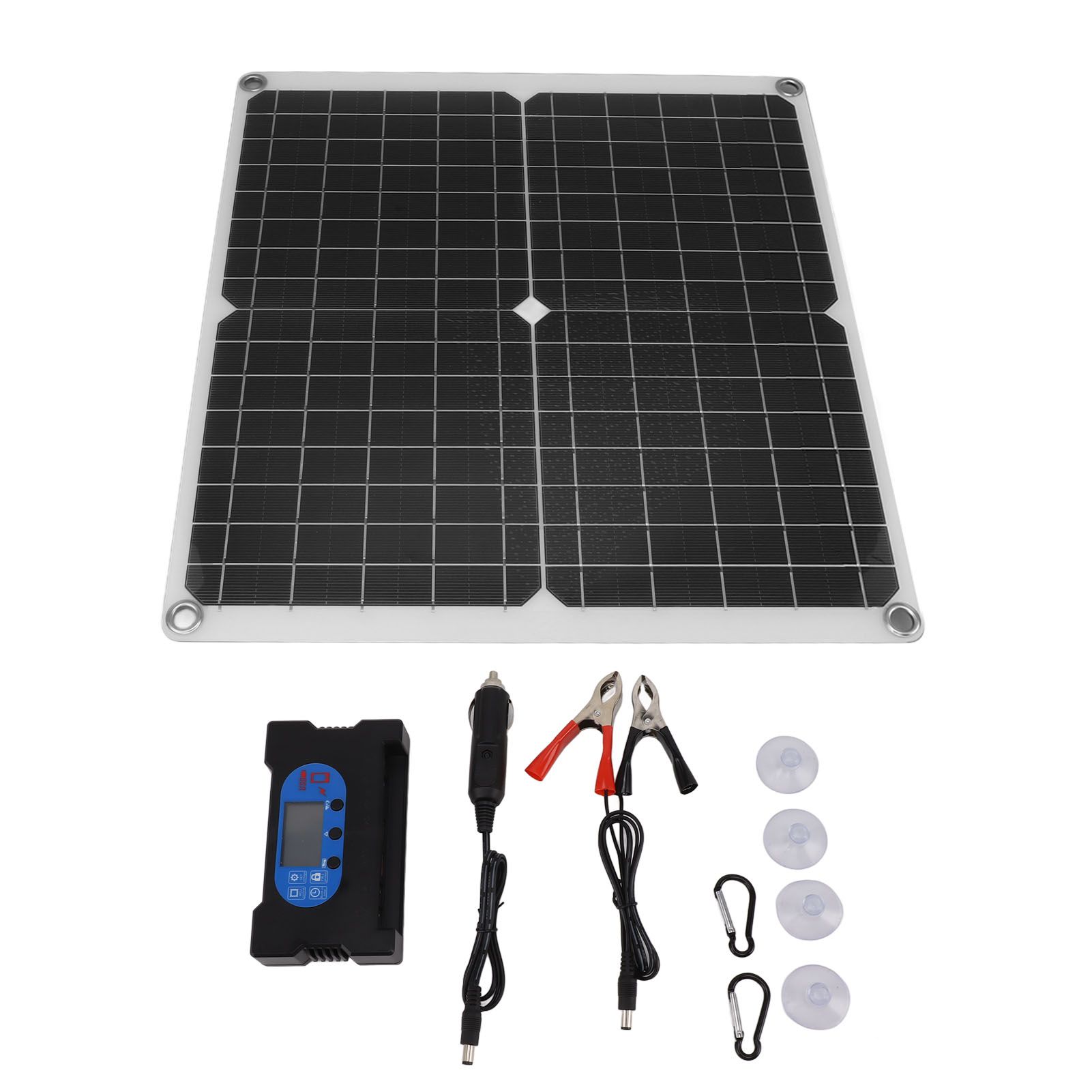 Solar Panel Charge Controller Set Monocrystalline Silicon 25W 10A Fast Charging Battery Free Drive Solar Panel Regulator for Lights Power Tools - Image 2