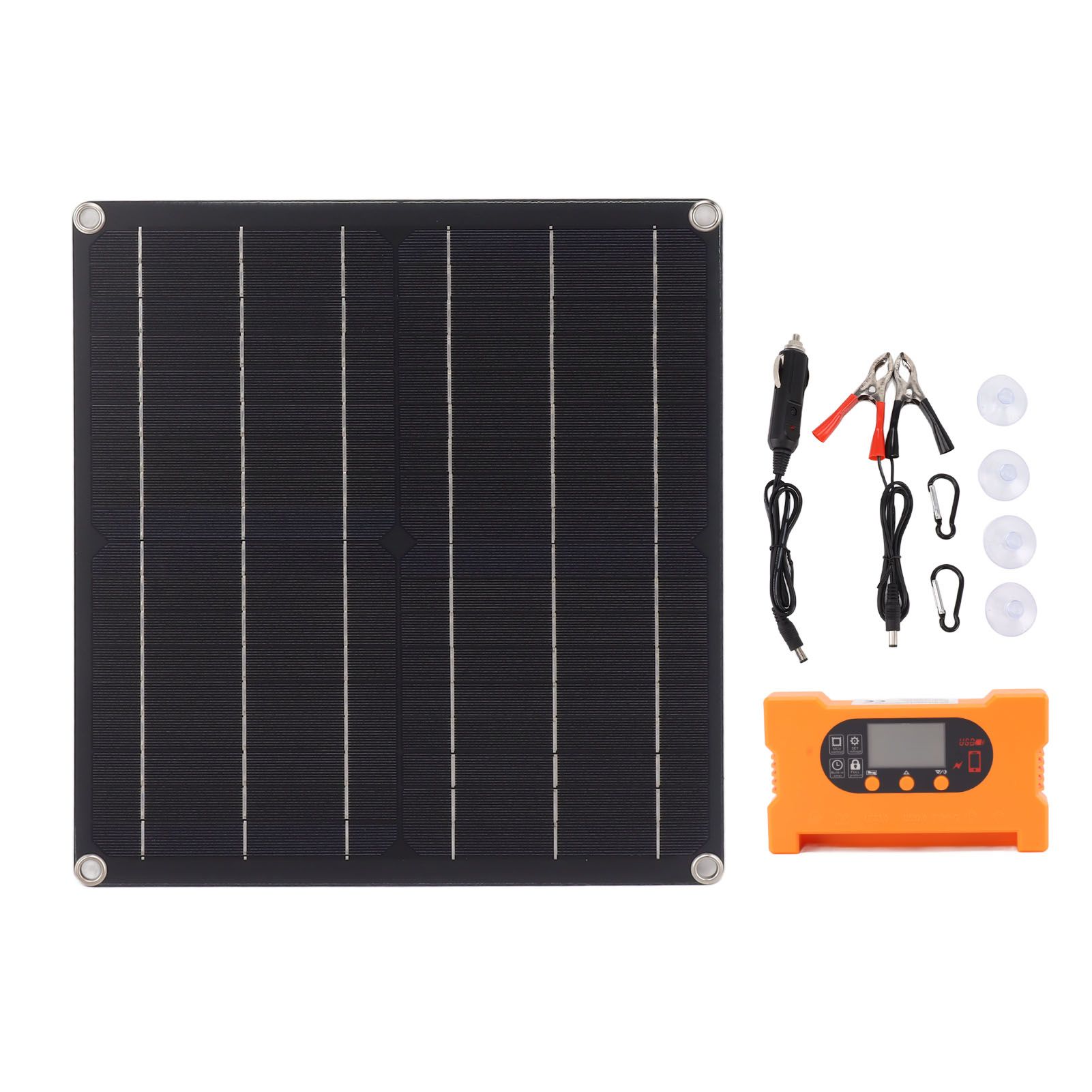 18V 25W Monocrystalline Solar Panel Kit Battery Free Direct Drive IP70 Solar Panel with 100A Fast Charging Controller - Image 1