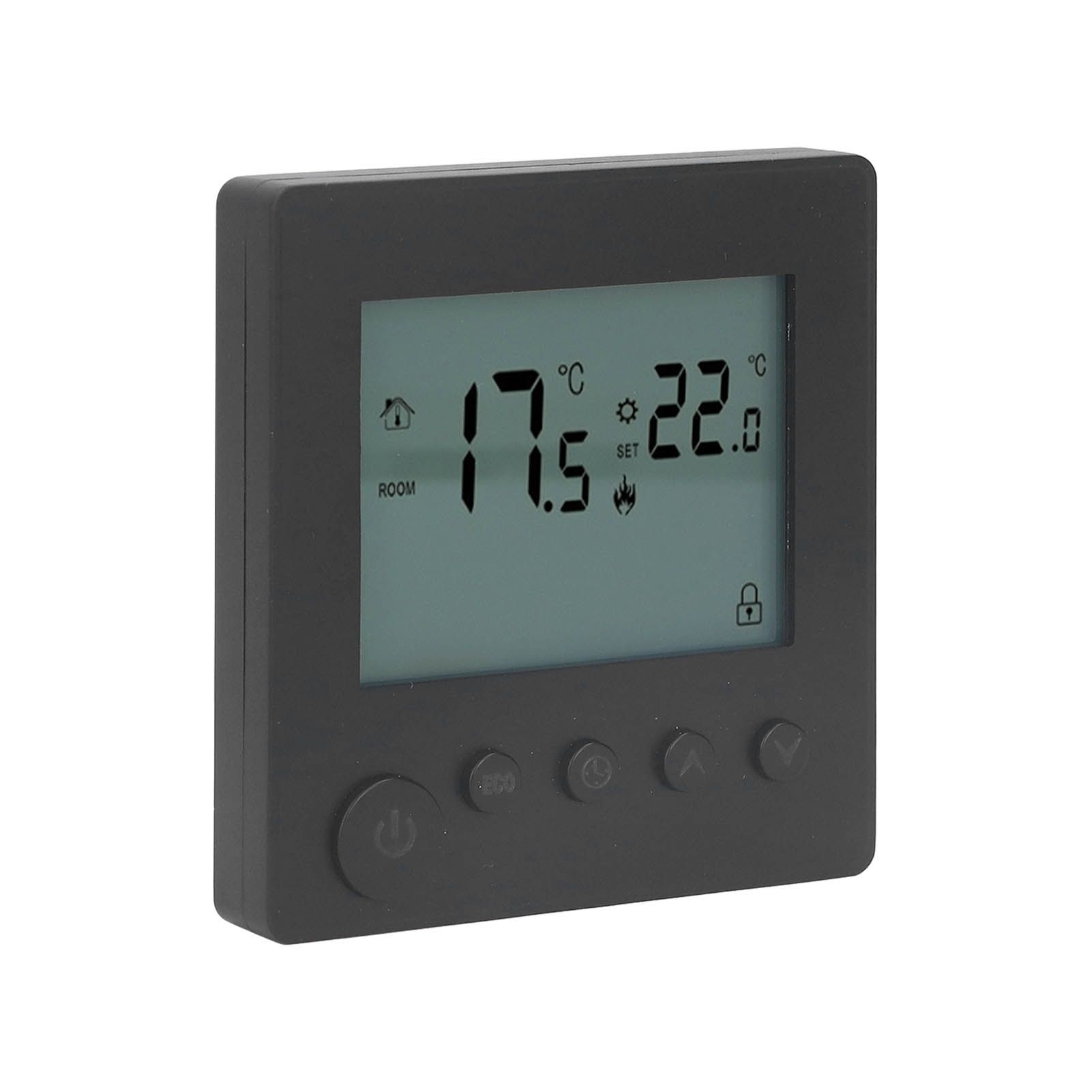 Digital Thermostat 4500W High Power Electric Floor Heating Temperature Control Thermostat for Office Mall AC 90V to 240V Black - Image 2