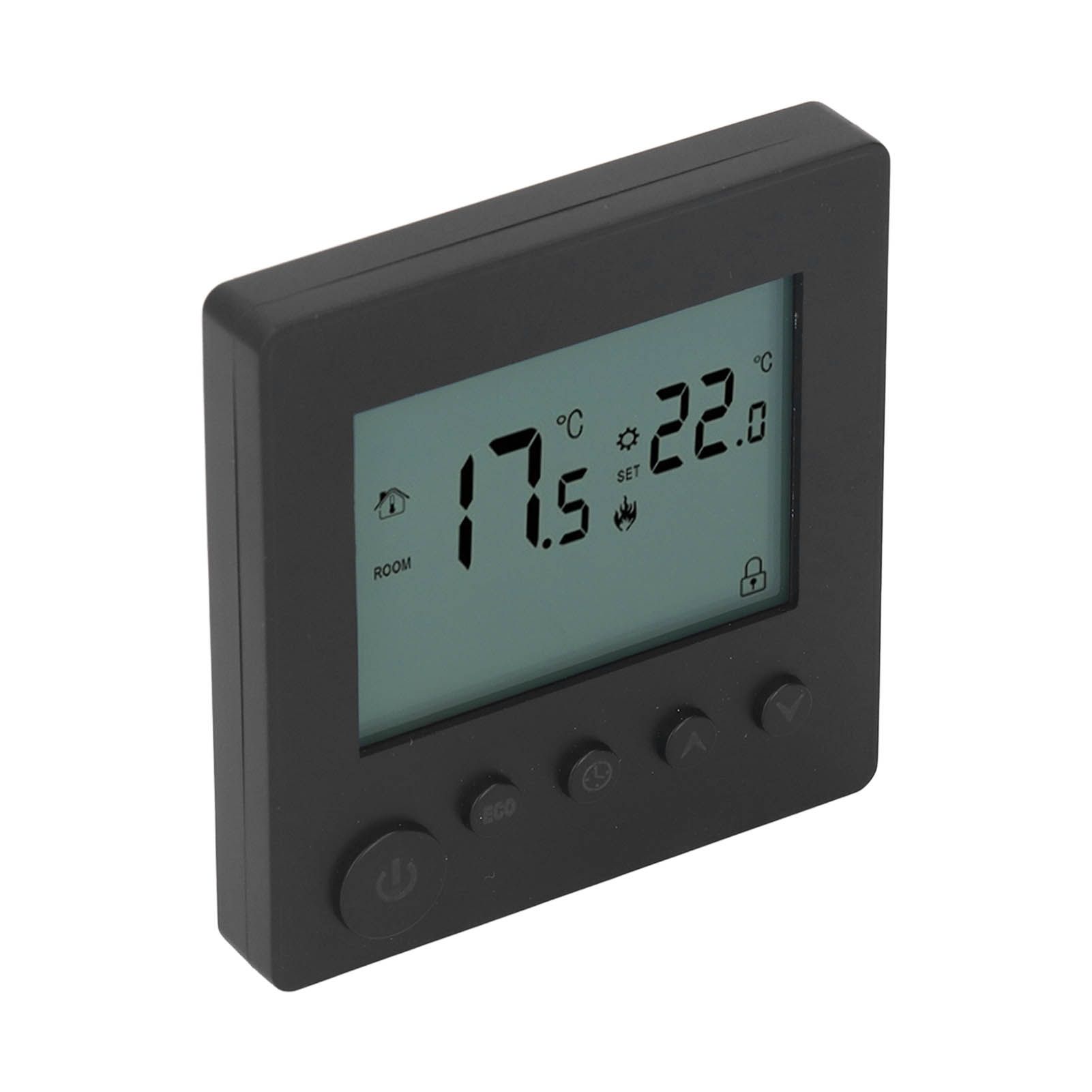 Digital Thermostat 4500W High Power Electric Floor Heating Temperature Control Thermostat for Office Mall AC 90V to 240V Black - Image 8