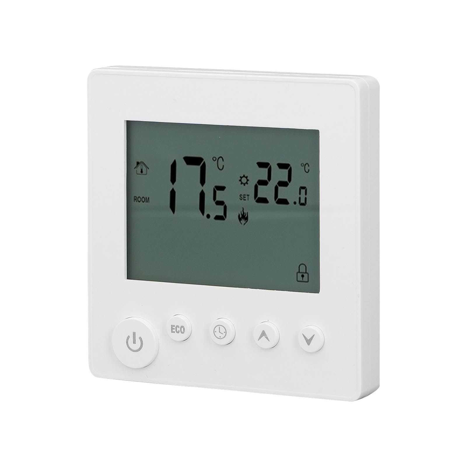 Digital Thermostat 4500W High Power Electric Floor Heating Temperature Control Thermostat for Office Mall AC 90V to 240V White - Image 3