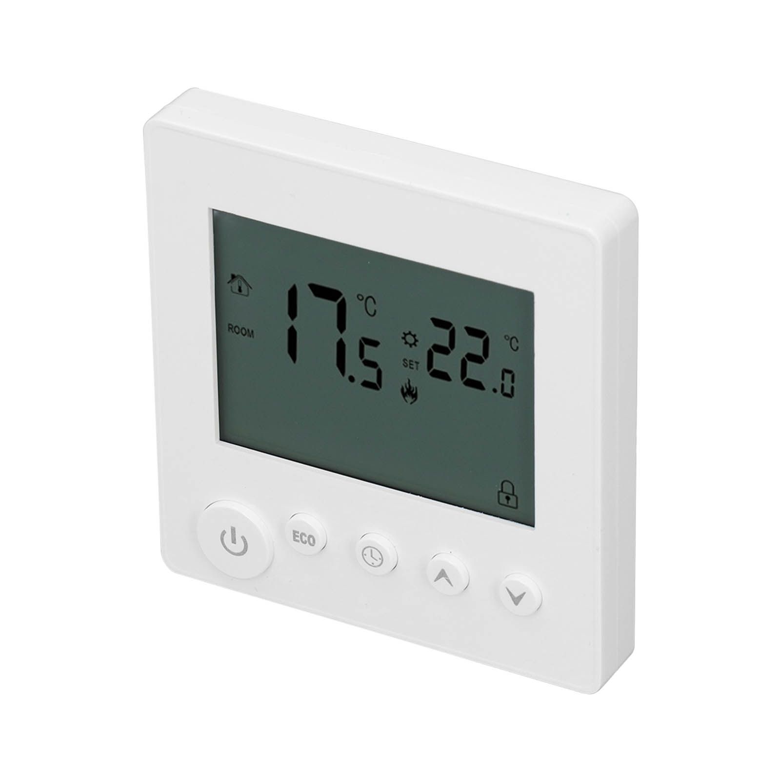 Digital Thermostat 4500W High Power Electric Floor Heating Temperature Control Thermostat for Office Mall AC 90V to 240V White - Image 7