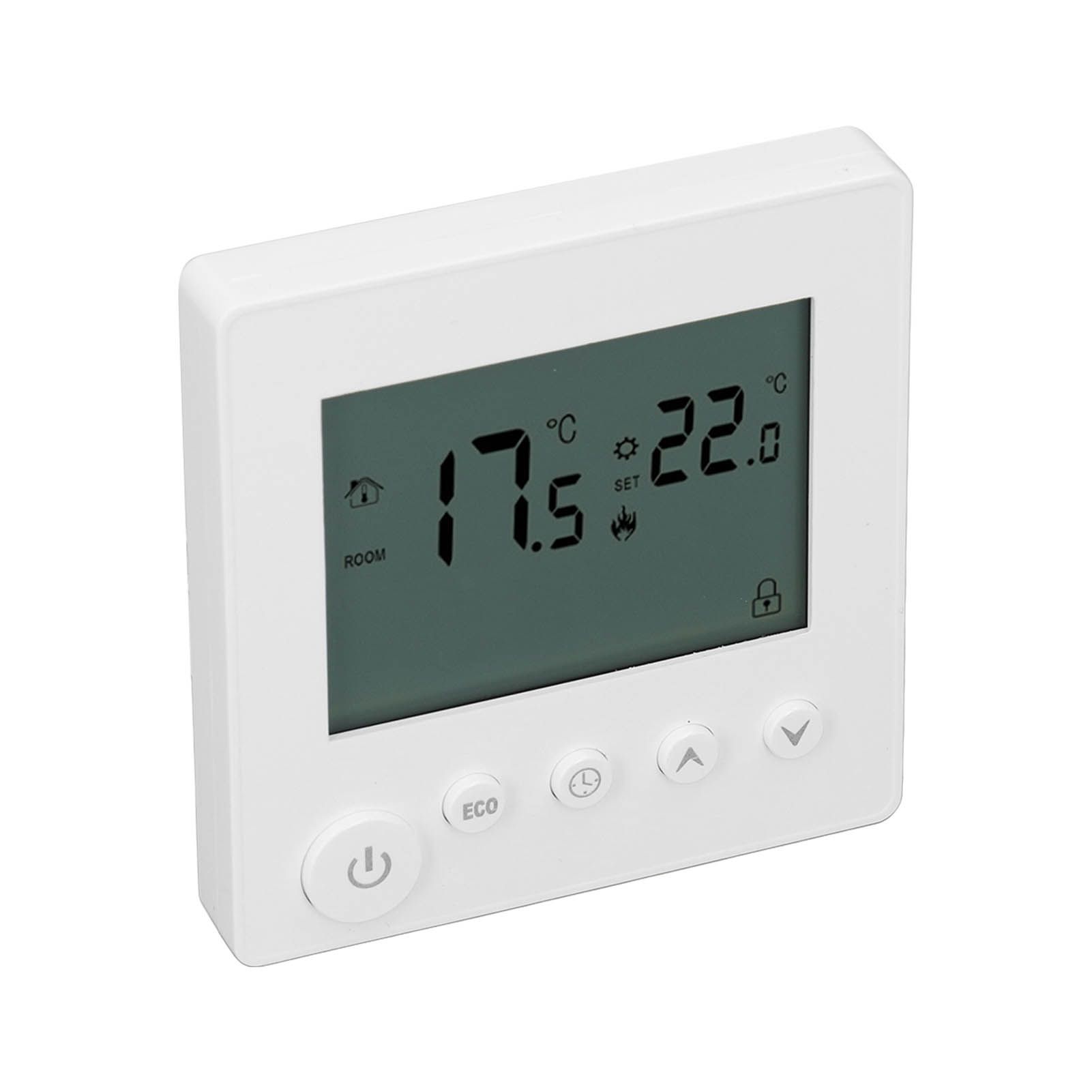 Digital Thermostat 4500W High Power Electric Floor Heating Temperature Control Thermostat for Office Mall AC 90V to 240V White - Image 8