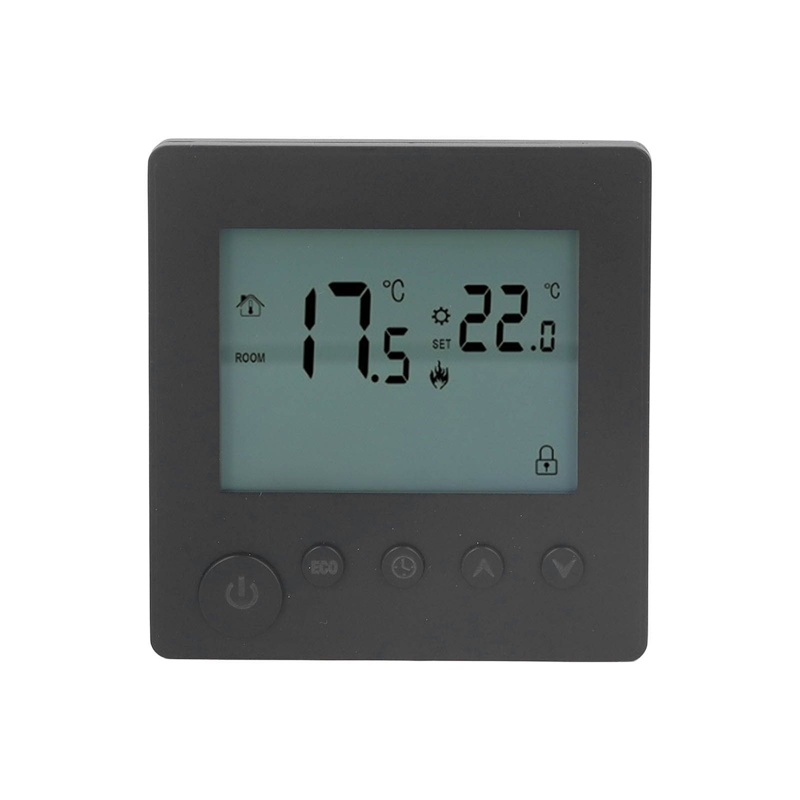 Smart Thermostat 4500W Button Control Water Heating Thermostat for Home Office Market Hotel AC90V to 240V Black - Image 2
