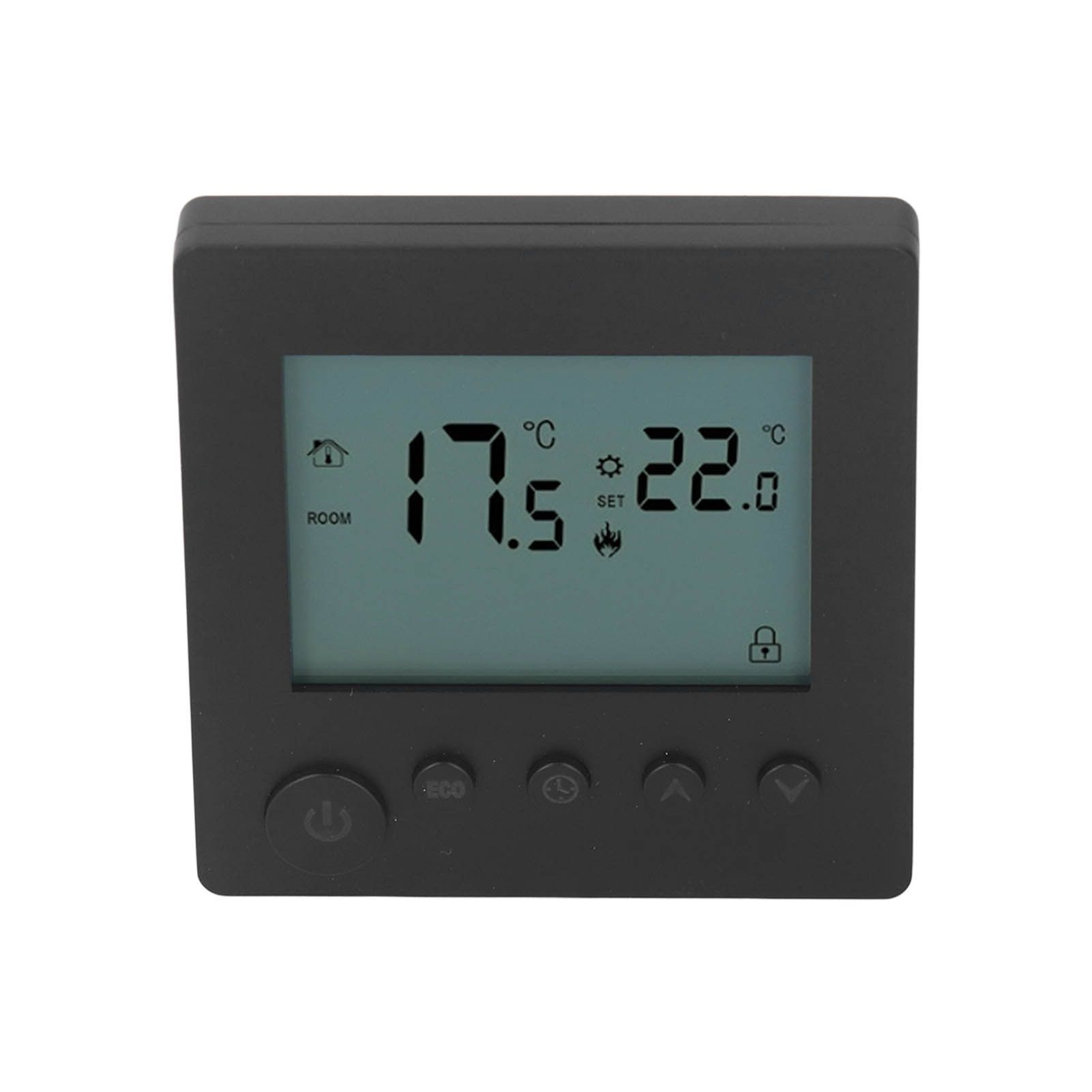 Smart Thermostat 4500W Button Control Water Heating Thermostat for Home Office Market Hotel AC90V to 240V Black - Image 3