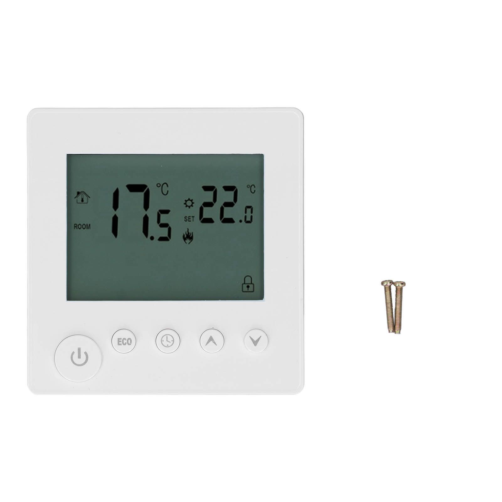 Smart Thermostat 4500W Button Control Water Heating Thermostat for Home Office Market Hotel AC90V to 240V White - Image 1