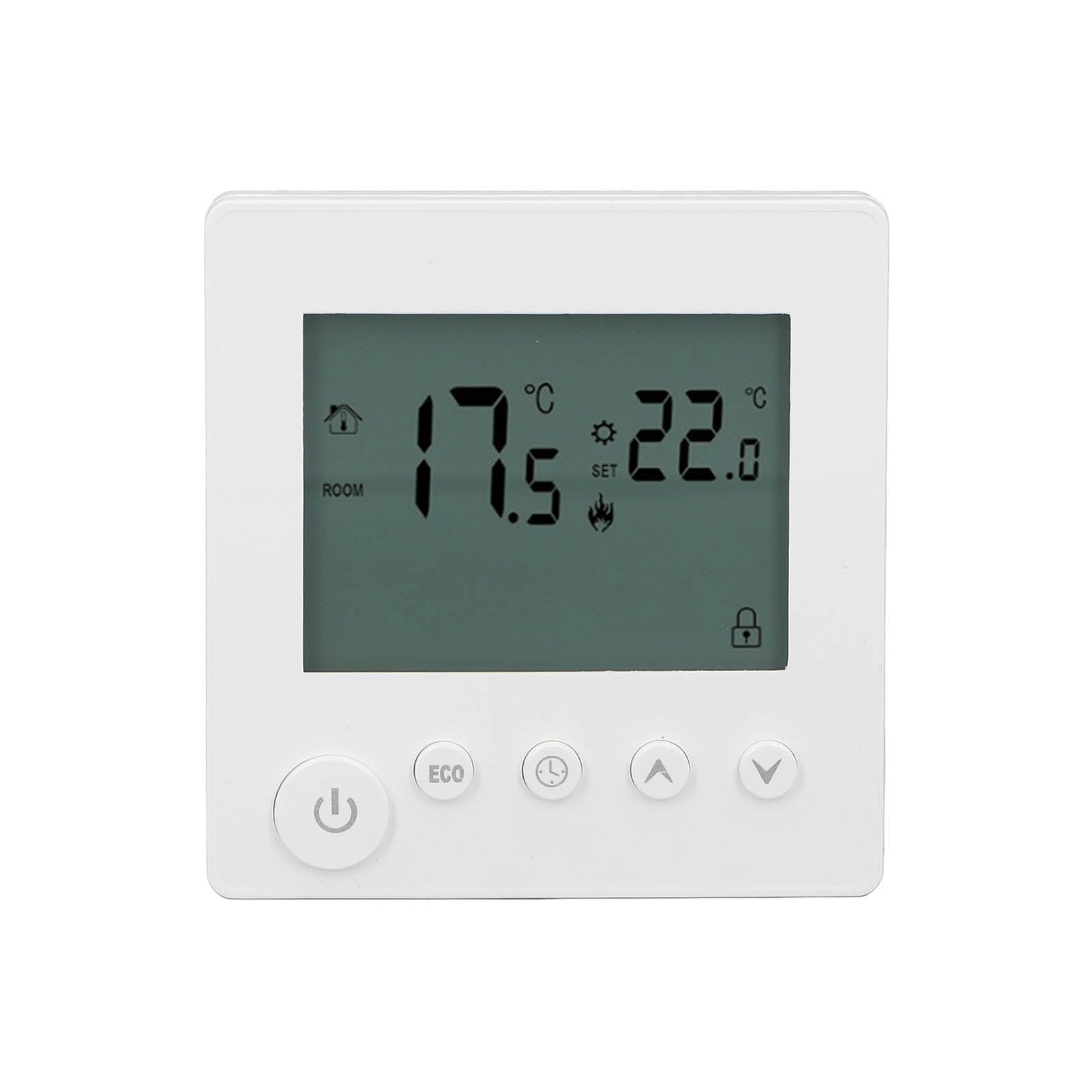 Smart Thermostat 4500W Button Control Water Heating Thermostat for Home Office Market Hotel AC90V to 240V White - Image 2