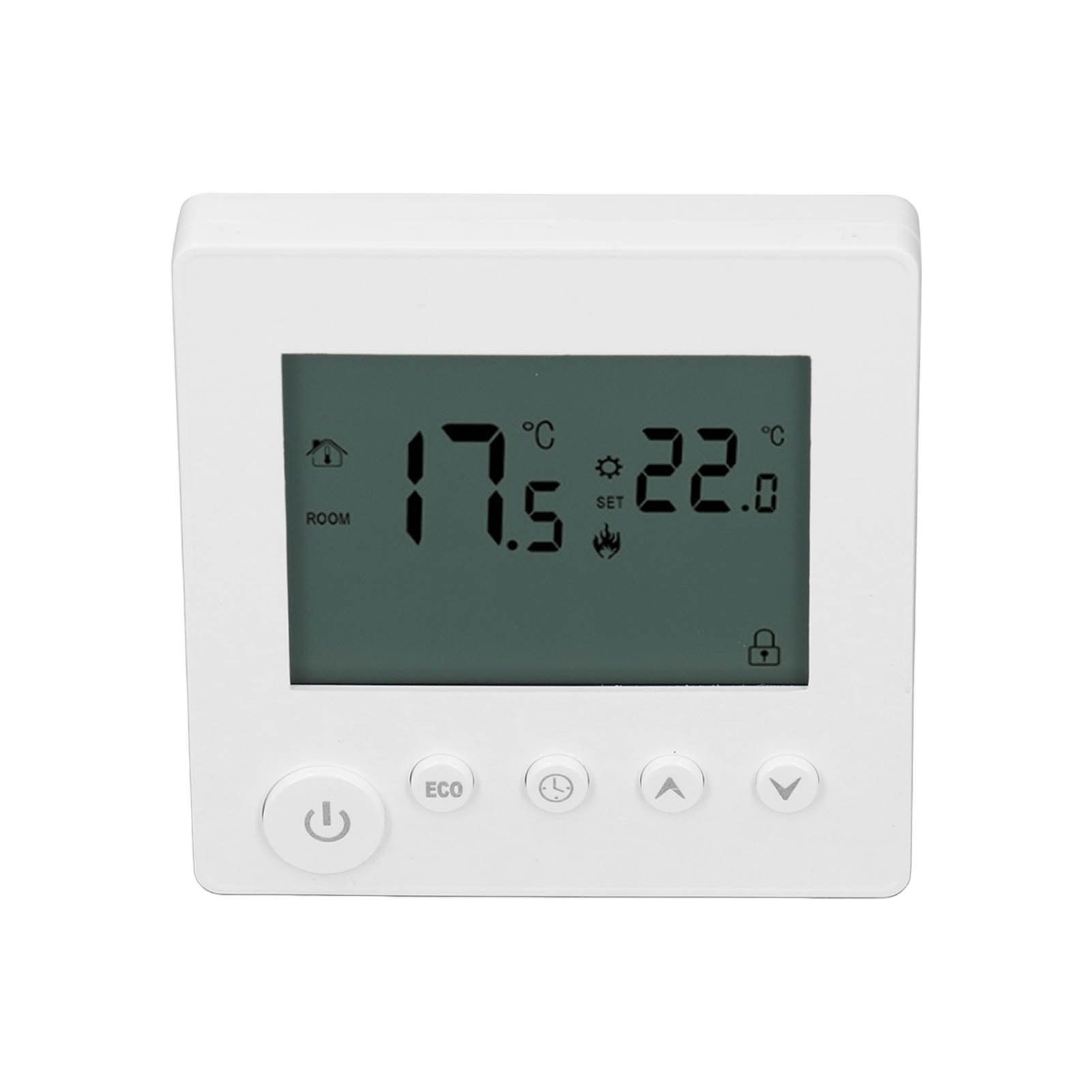 Smart Thermostat 4500W Button Control Water Heating Thermostat for Home Office Market Hotel AC90V to 240V White - Image 3