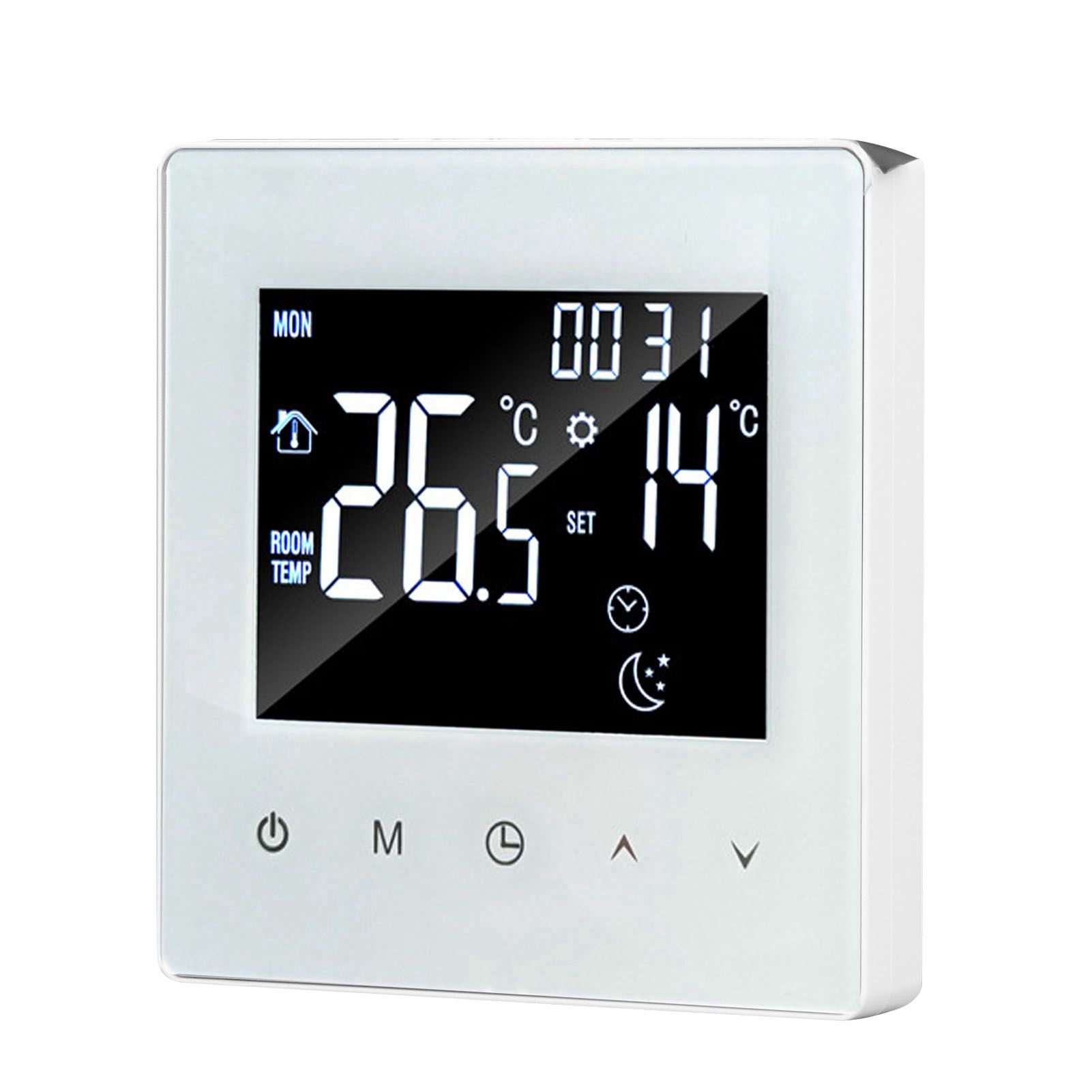 Digital Thermostat Screen Programmable Home Thermostat with 3 Meter Sensor Line for Electric Floor Heating Home Hotel Office AC90‑240V White Without WiFi - Image 4