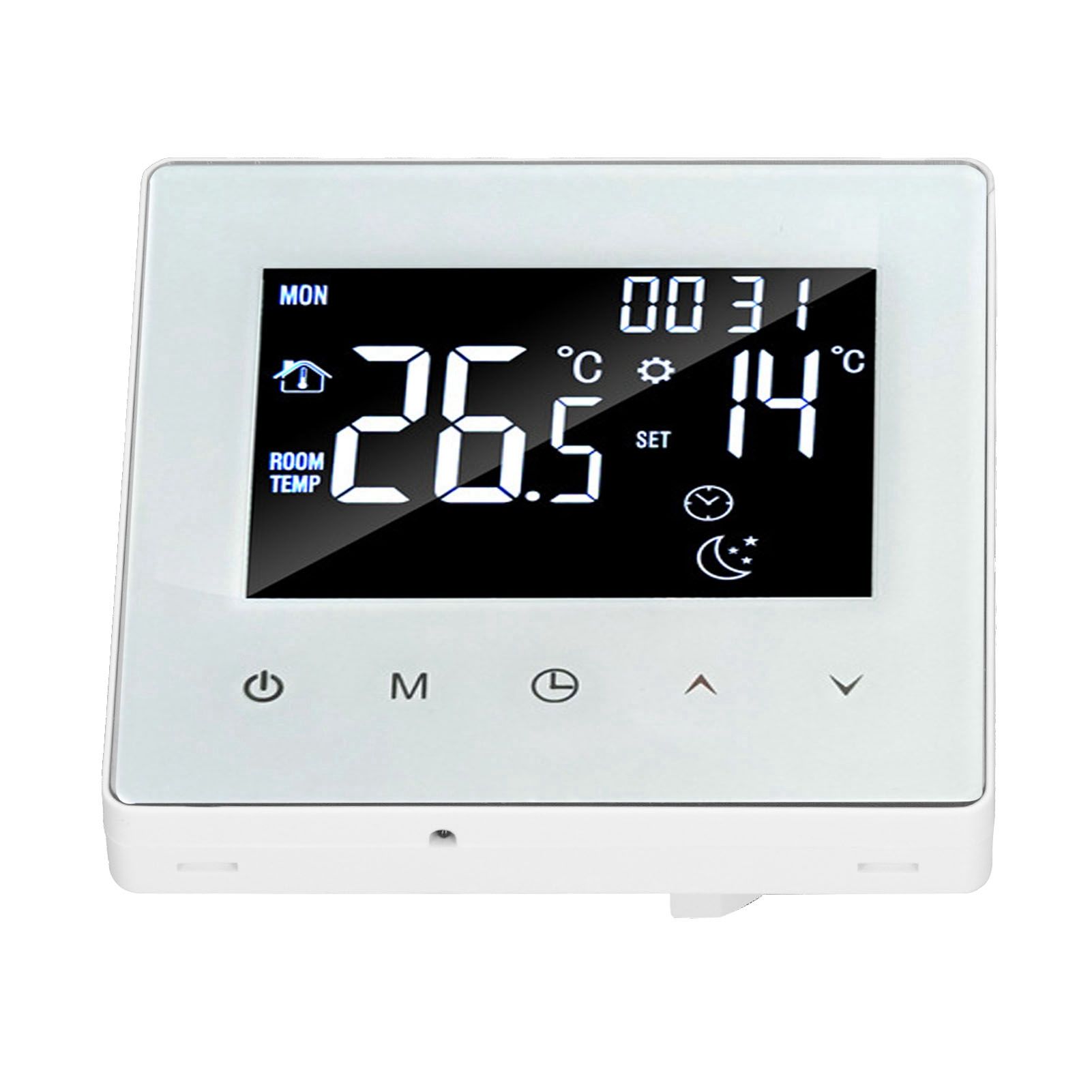 Digital Thermostat Screen Programmable Home Thermostat with 3 Meter Sensor Line for Electric Floor Heating Home Hotel Office AC90‑240V White Without WiFi - Image 5