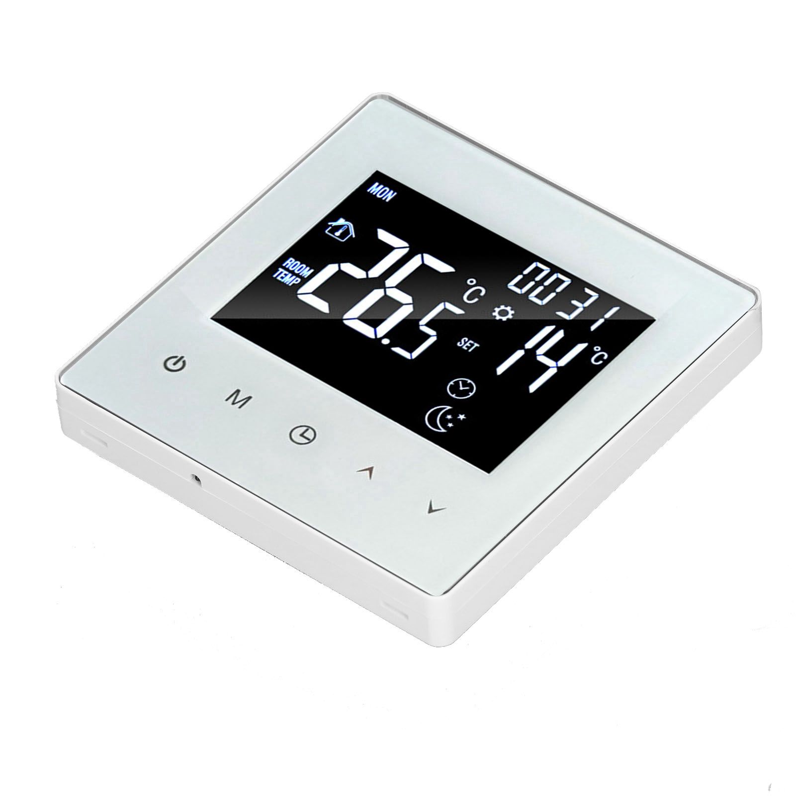 Digital Thermostat Screen Programmable Home Thermostat with 3 Meter Sensor Line for Electric Floor Heating Home Hotel Office AC90‑240V White Without WiFi - Image 6