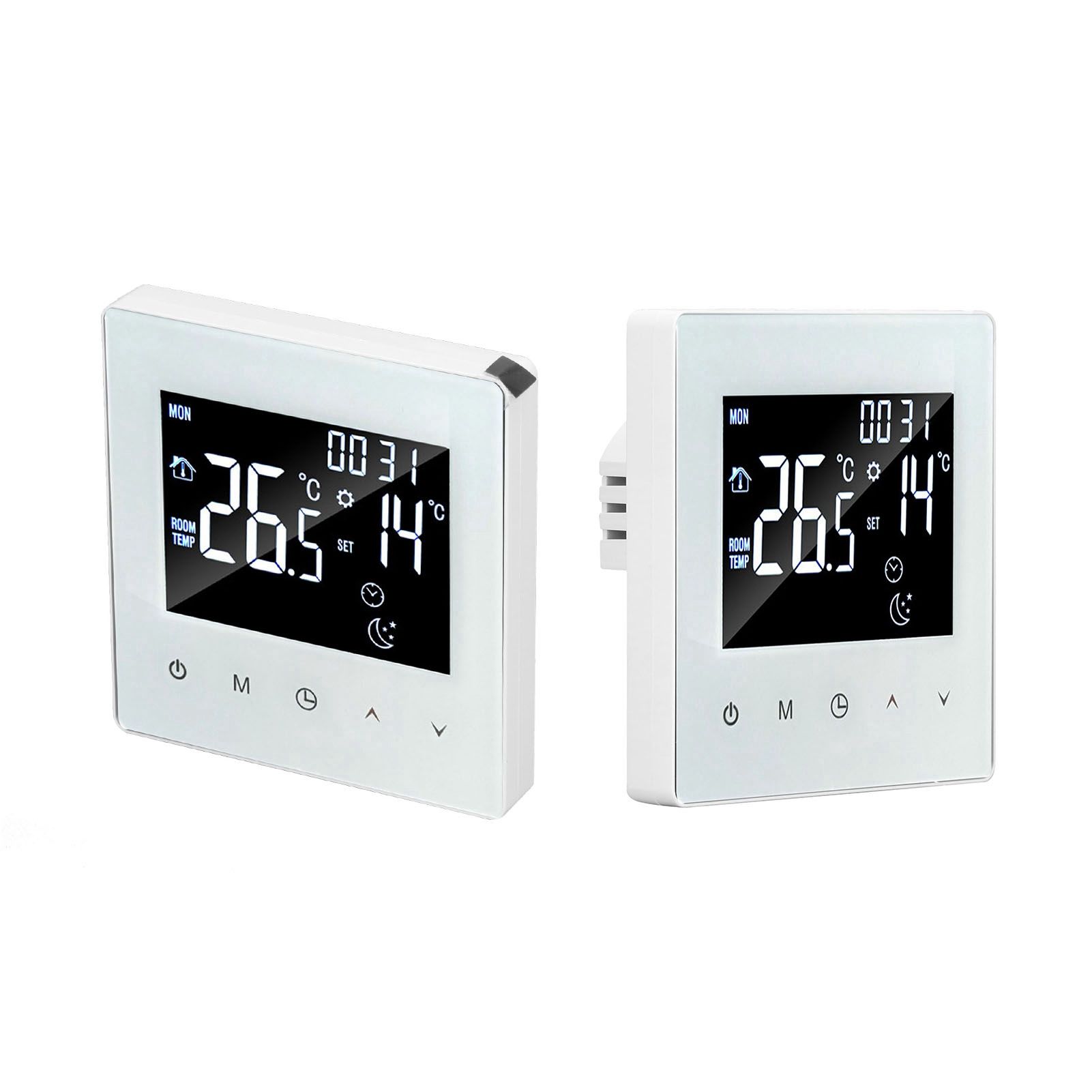 Digital Thermostat Screen Programmable Home Thermostat with 3 Meter Sensor Line for Electric Floor Heating Home Hotel Office AC90‑240V White Without WiFi - Image 7