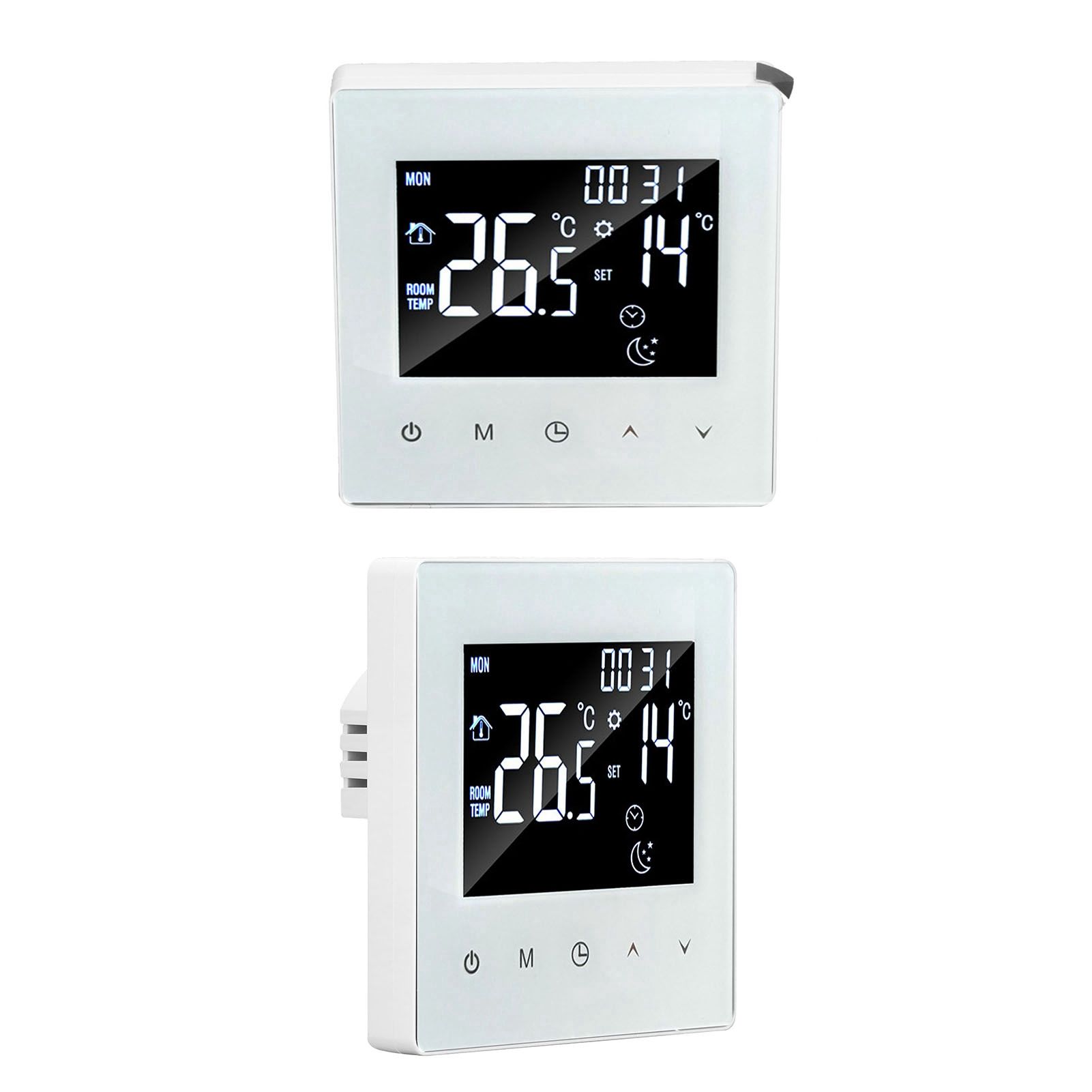 Digital Thermostat Screen Programmable Home Thermostat with 3 Meter Sensor Line for Electric Floor Heating Home Hotel Office AC90‑240V White Without WiFi - Image 8