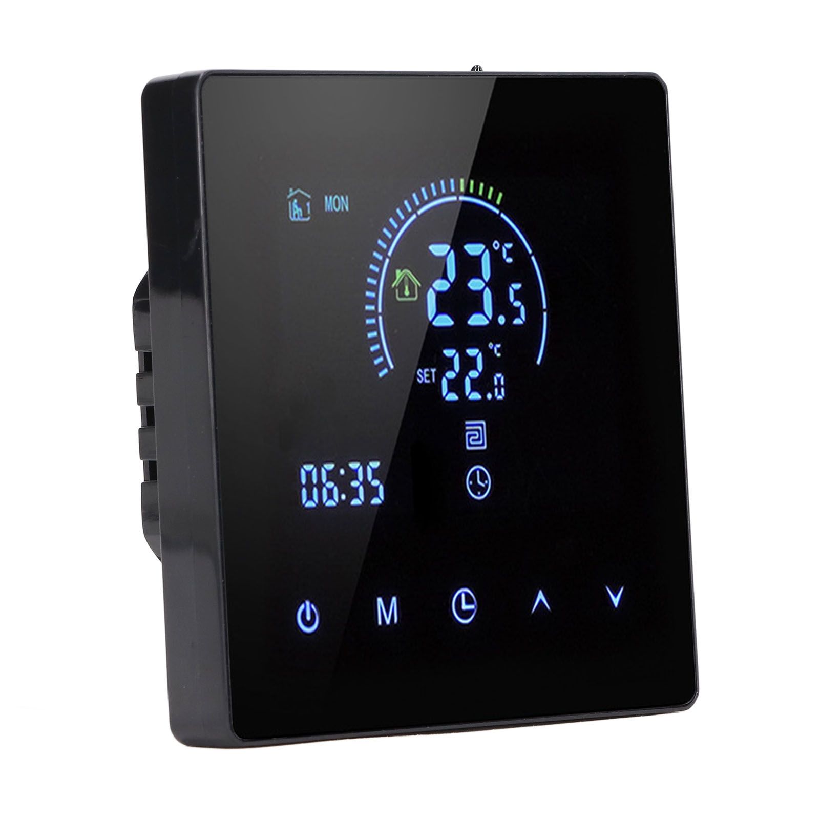 16A Digital Thermostat with LCD Display Programmable Thermostat Electric Heating Thermostat for Home Office Hotel AC 90V‑240V Black WiFi - Image 7