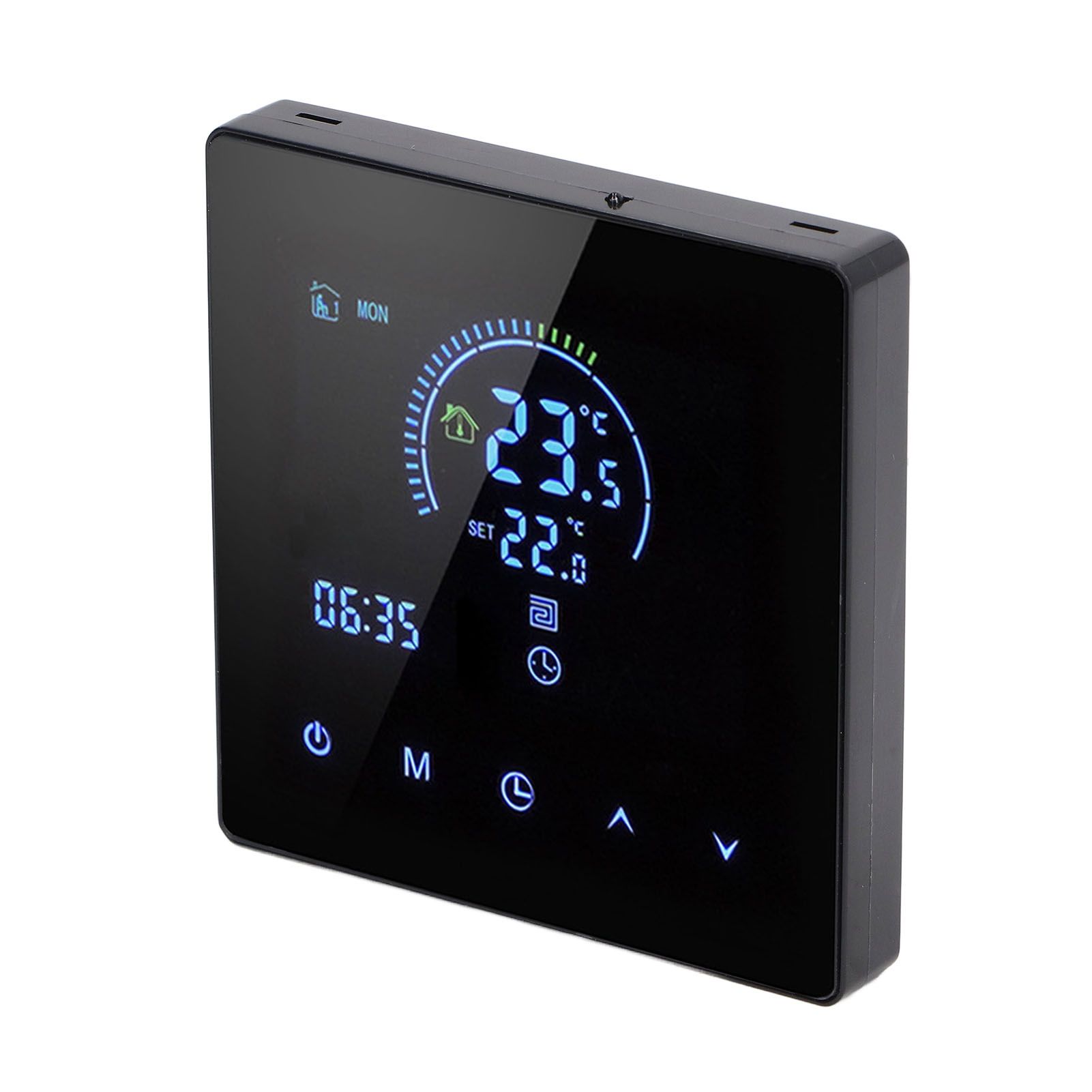 16A Digital Thermostat with LCD Display Programmable Thermostat Electric Heating Thermostat for Home Office Hotel AC 90V‑240V Black Without WiFi - Image 3