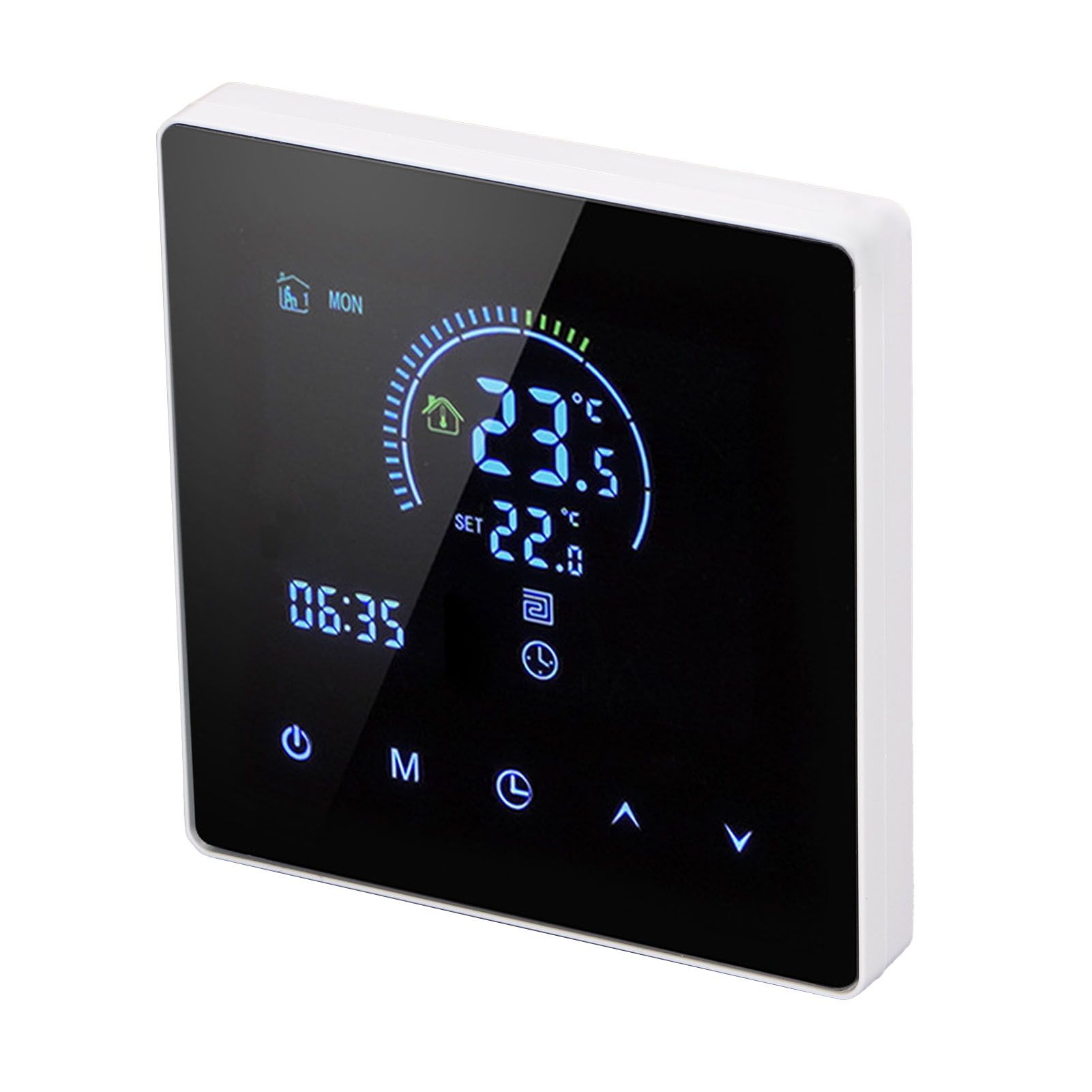 16A Digital Thermostat with LCD Display Programmable Thermostat Electric Heating Thermostat for Home Office Hotel AC 90V‑240V White Without WiFi - Image 4