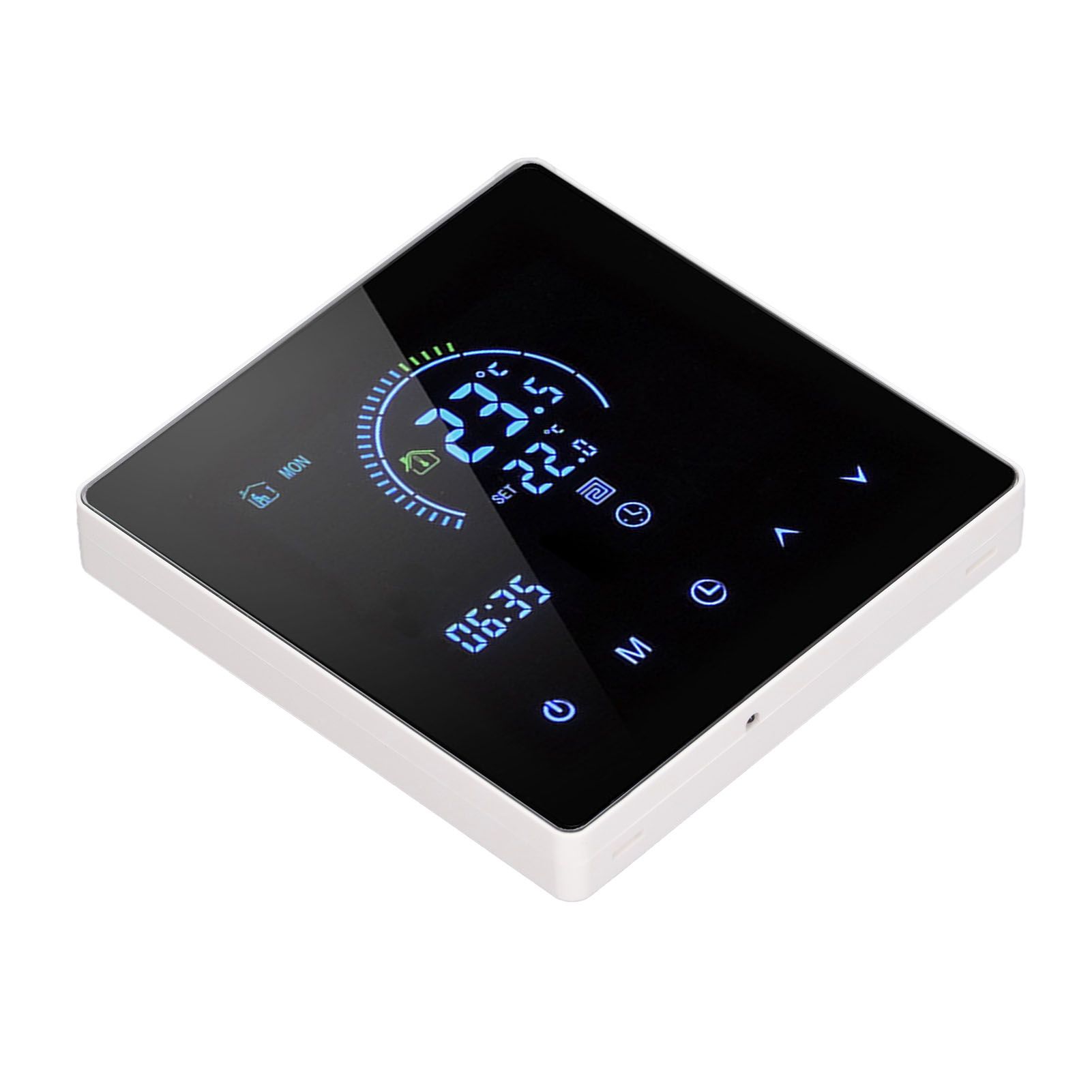 16A Digital Thermostat with LCD Display Programmable Thermostat Electric Heating Thermostat for Home Office Hotel AC 90V‑240V White Without WiFi - Image 5