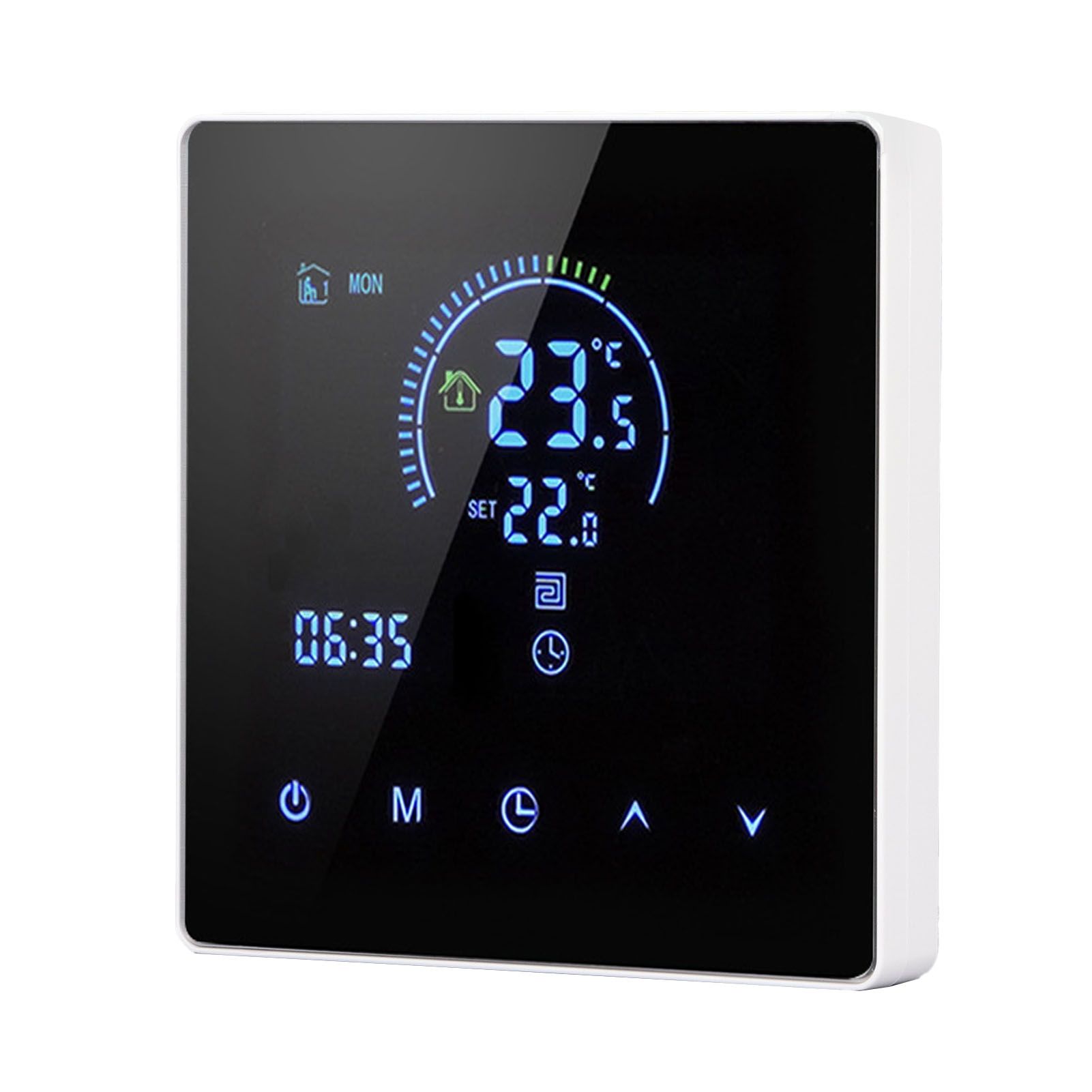 16A Digital Thermostat with LCD Display Programmable Thermostat Electric Heating Thermostat for Home Office Hotel AC 90V‑240V White Without WiFi - Image 7