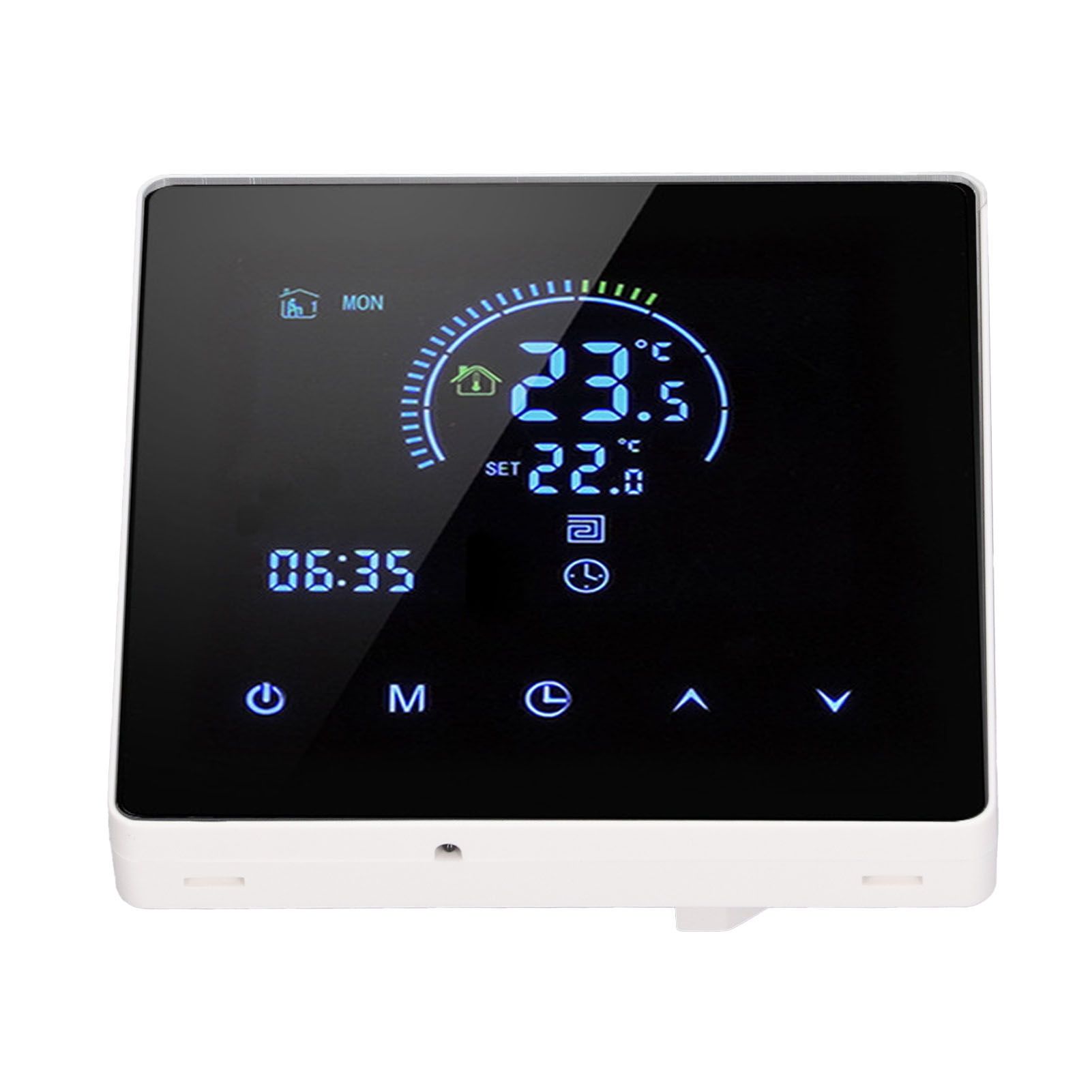 16A Digital Thermostat with LCD Display Programmable Thermostat Electric Heating Thermostat for Home Office Hotel AC 90V‑240V White Without WiFi - Image 8