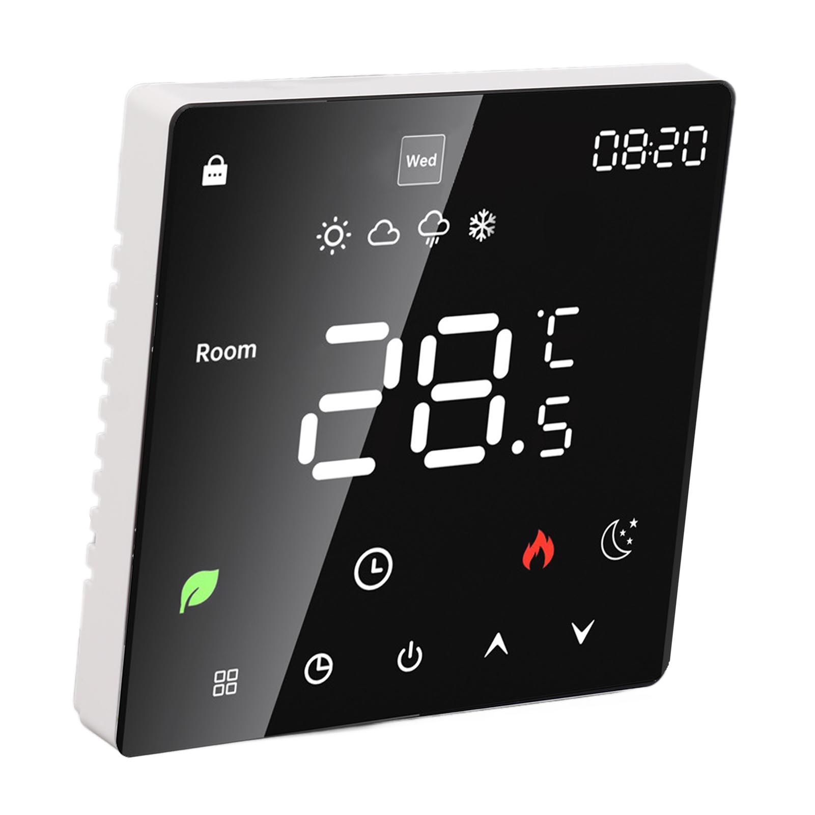 3A Digital Thermostat with LCD Display Smart Programmable Thermostat with Touchscreen Hydronic Boiler Thermostat AC 90V‑240V Without WiFi - Image 3