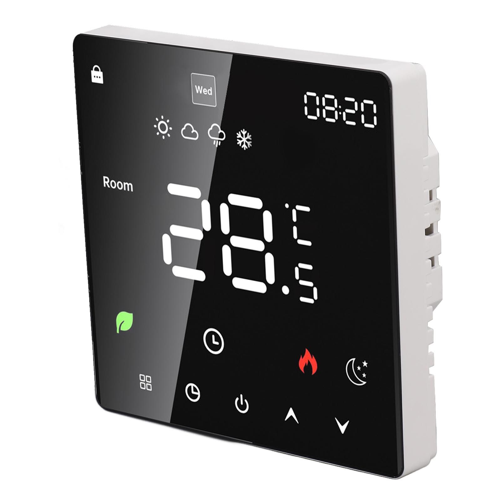 3A Digital Thermostat with LCD Display Smart Programmable Thermostat with Touchscreen Hydronic Boiler Thermostat AC 90V‑240V Without WiFi - Image 4
