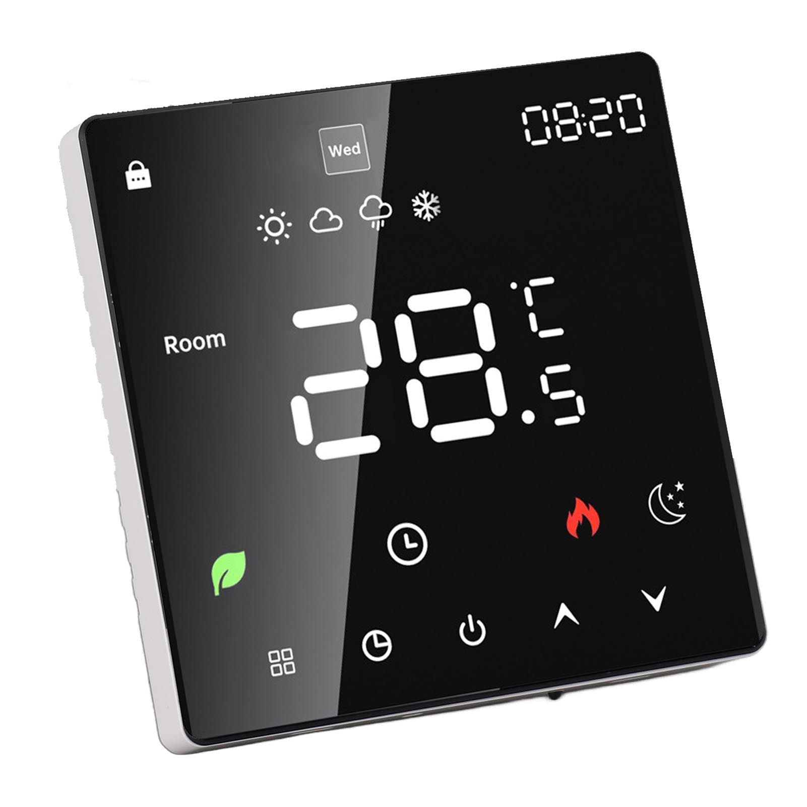 3A Digital Thermostat with LCD Display Smart Programmable Thermostat with Touchscreen Hydronic Boiler Thermostat AC 90V‑240V Without WiFi - Image 5