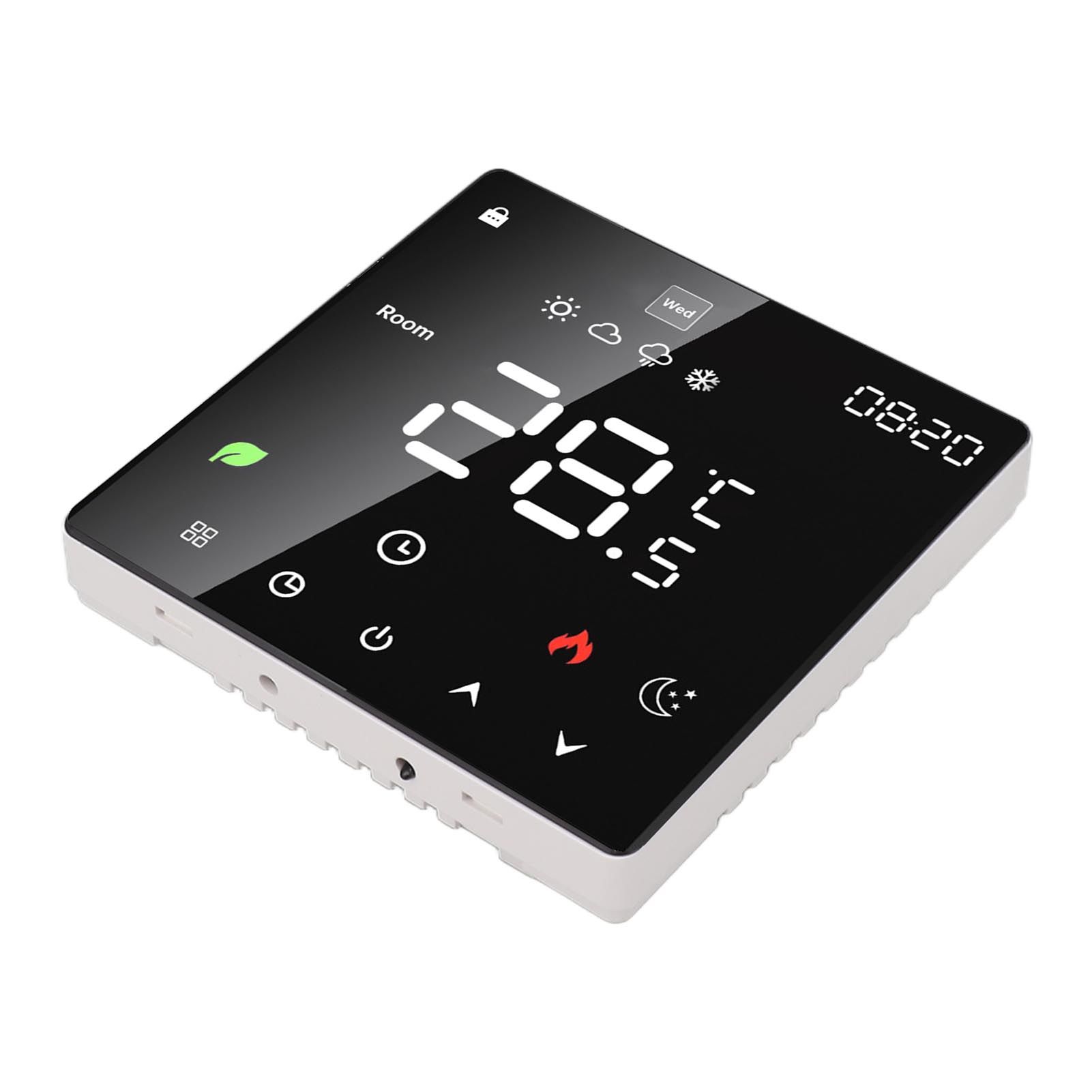 3A Digital Thermostat with LCD Display Smart Programmable Thermostat with Touchscreen Hydronic Boiler Thermostat AC 90V‑240V Without WiFi - Image 8