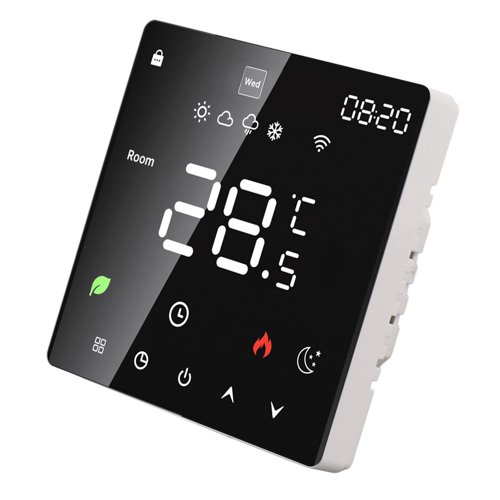 16A Smart Thermostat LCD Color Touchscreen PC Programmable Electric Heating Thermostat for Home Hotel Office AC 90 to 240V Without WiFi - Image 2